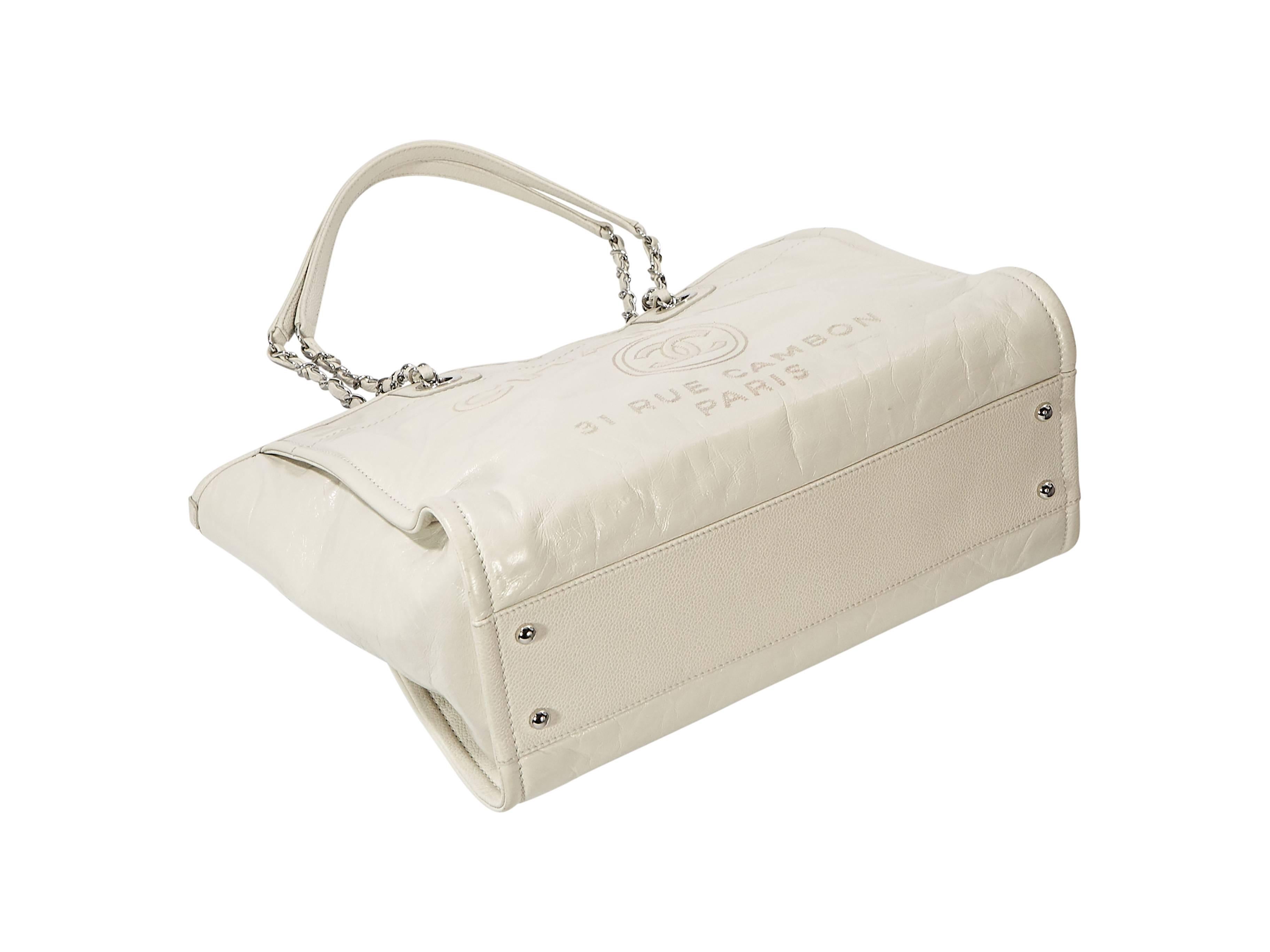 chanel deauville tote white