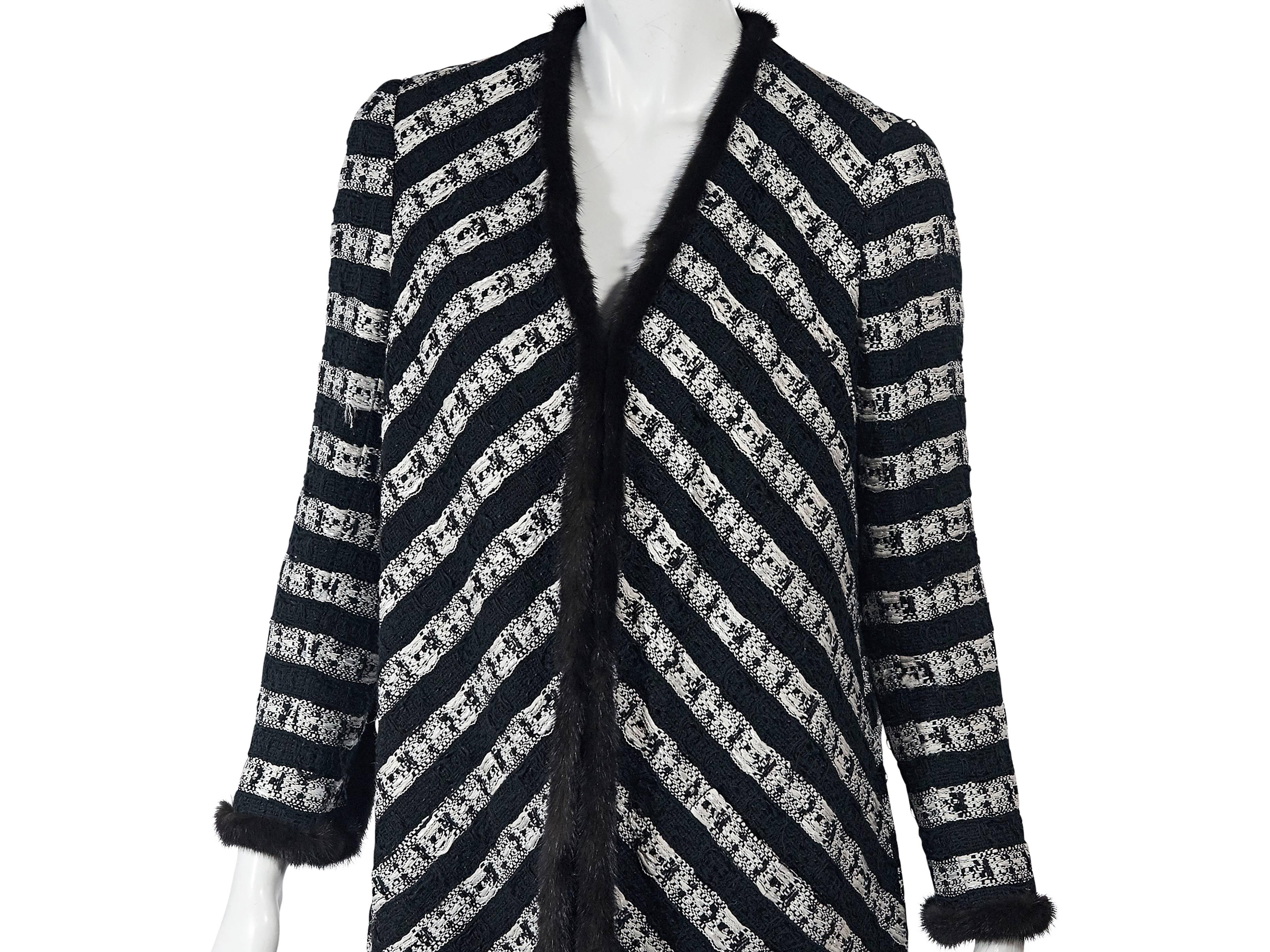 Women's Black & White Chanel Boucle Jacket