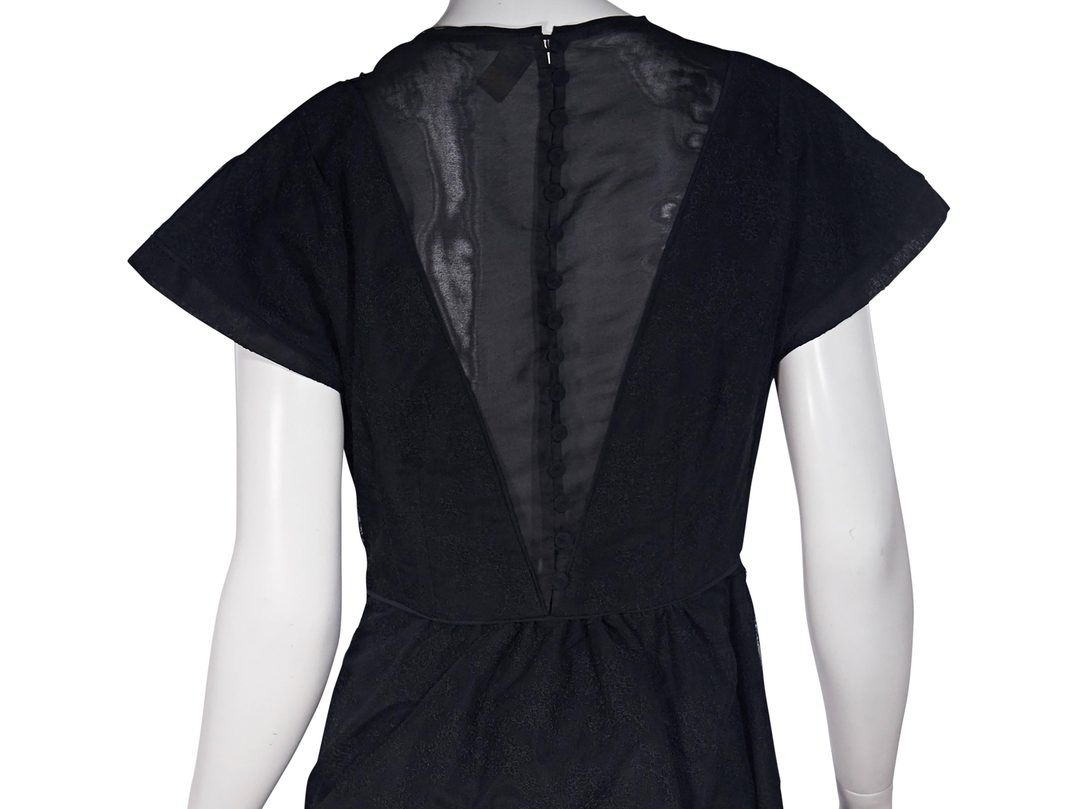 Black Fendi Lace Sheath Dress In New Condition In New York, NY