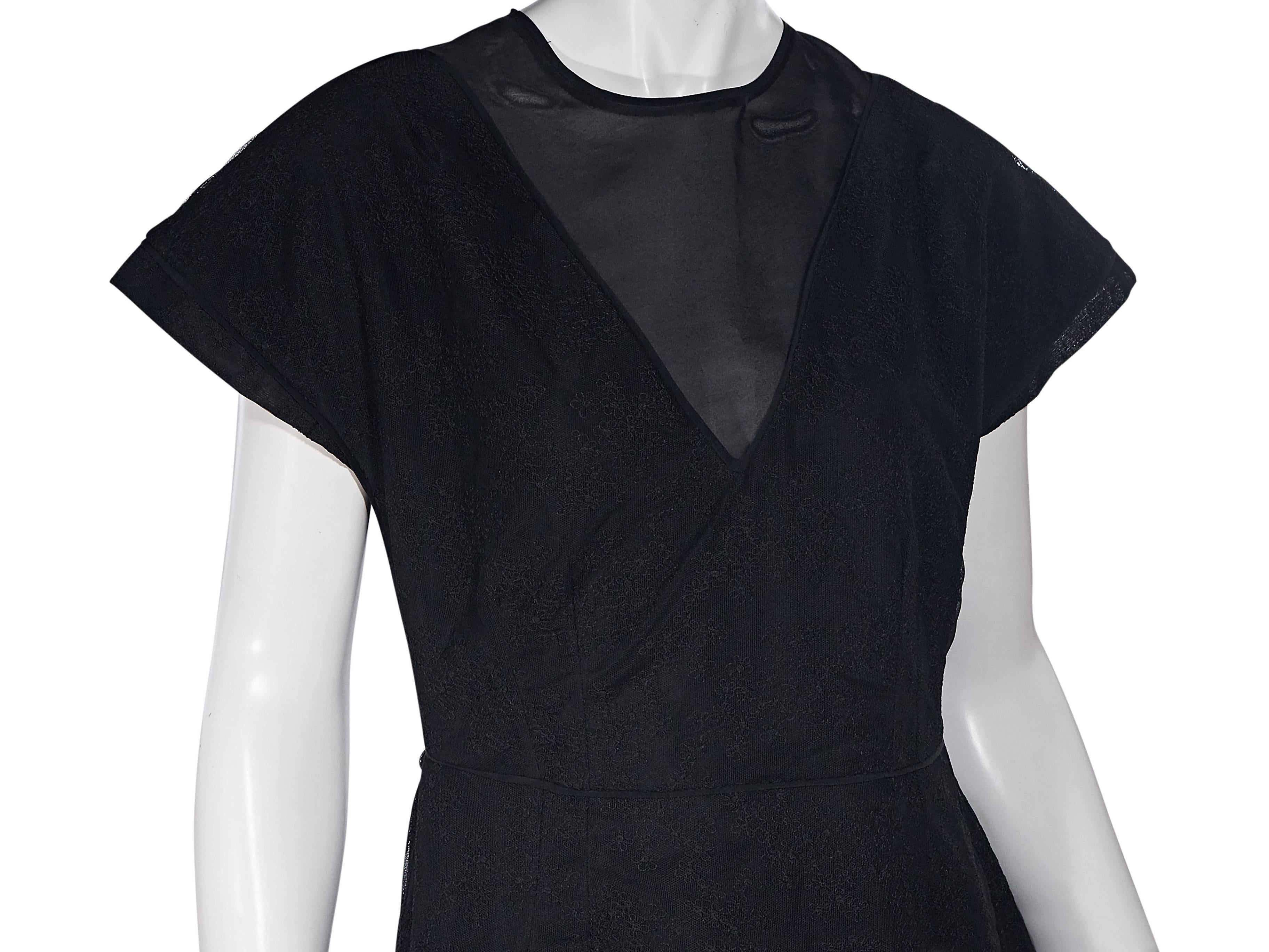 Women's Black Fendi Lace Sheath Dress