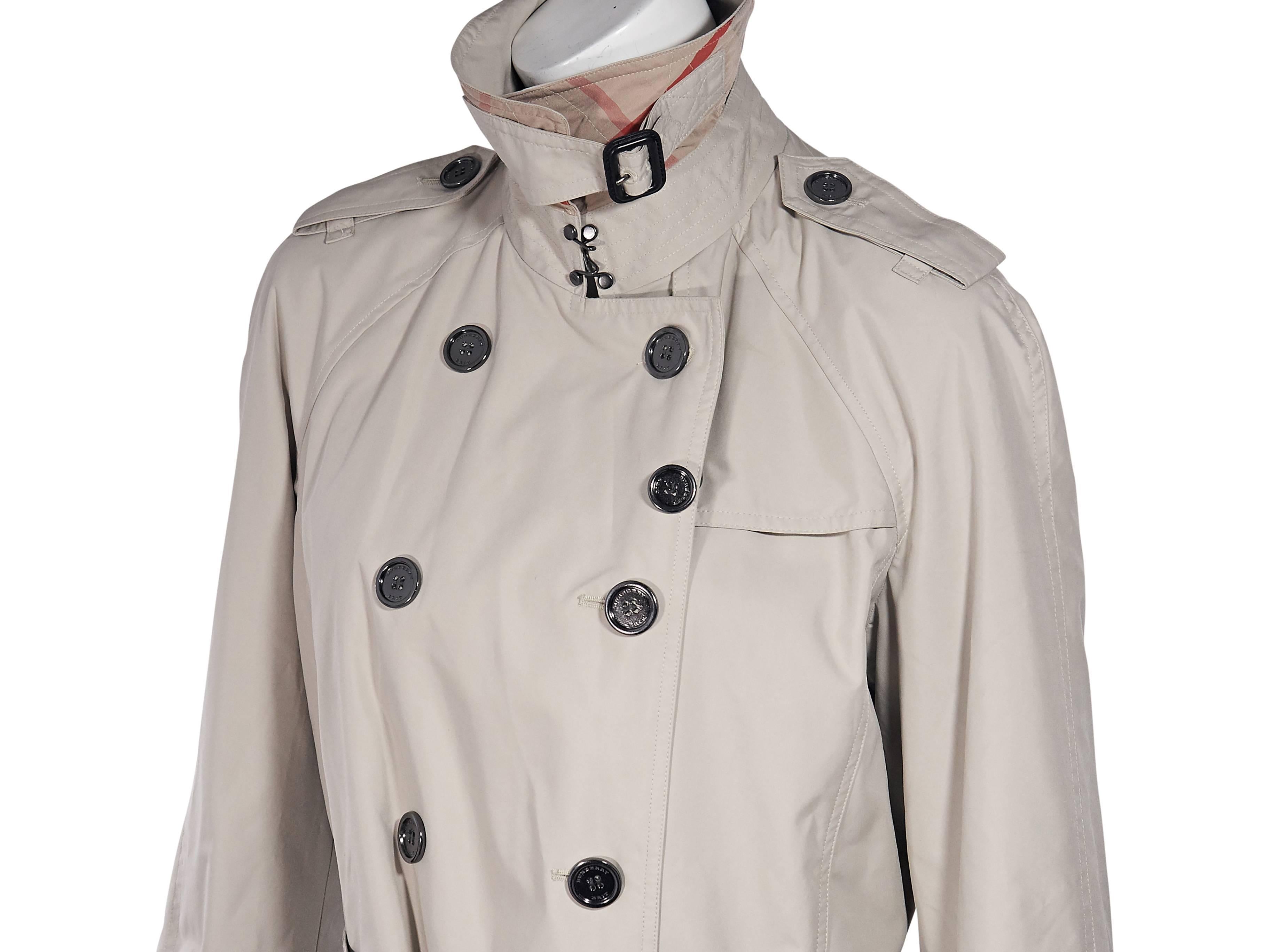 Tan Burberry Cashmere Trench Coat In Good Condition In New York, NY