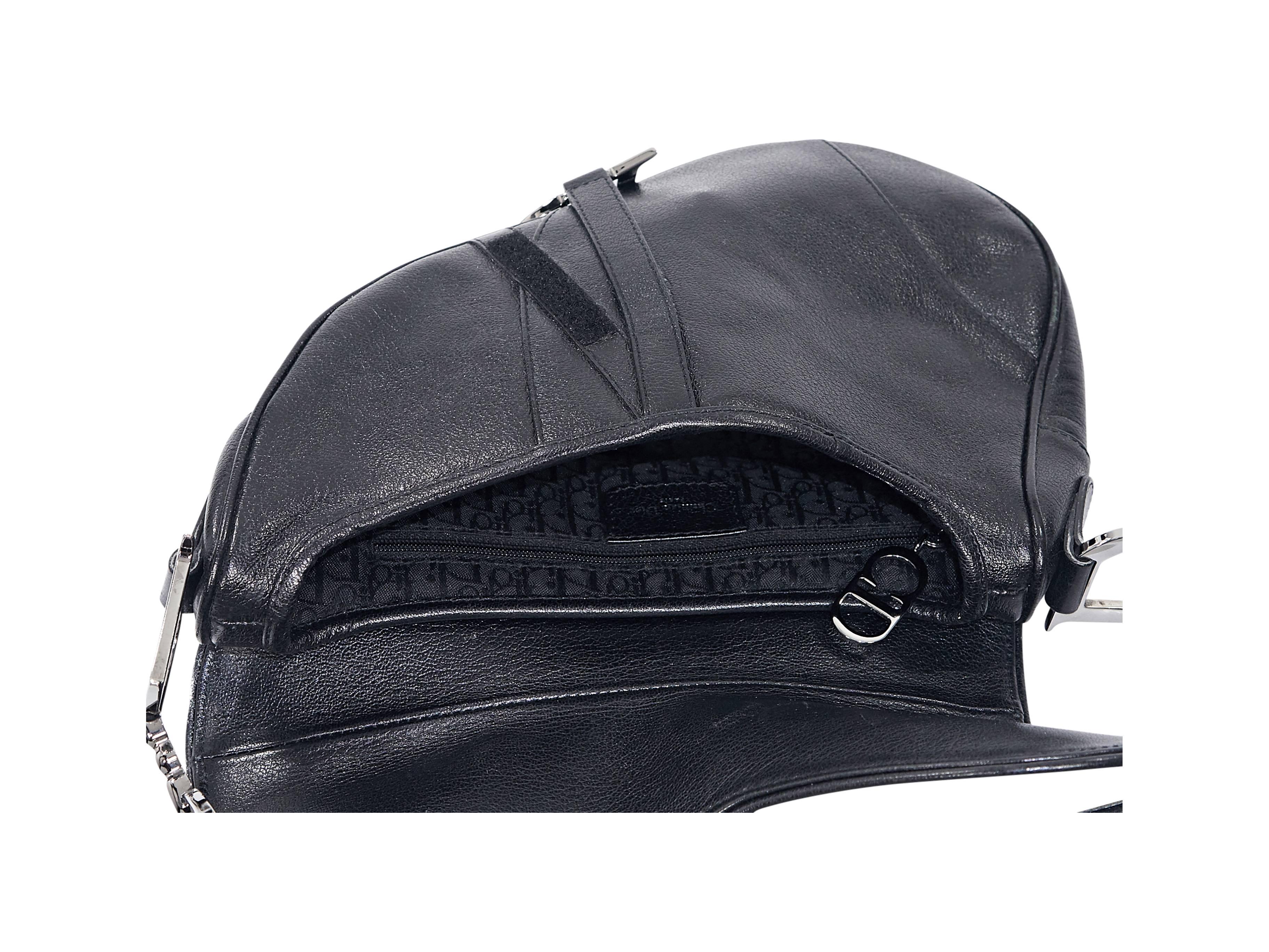 Women's Black Christian Dior Saddle Bag