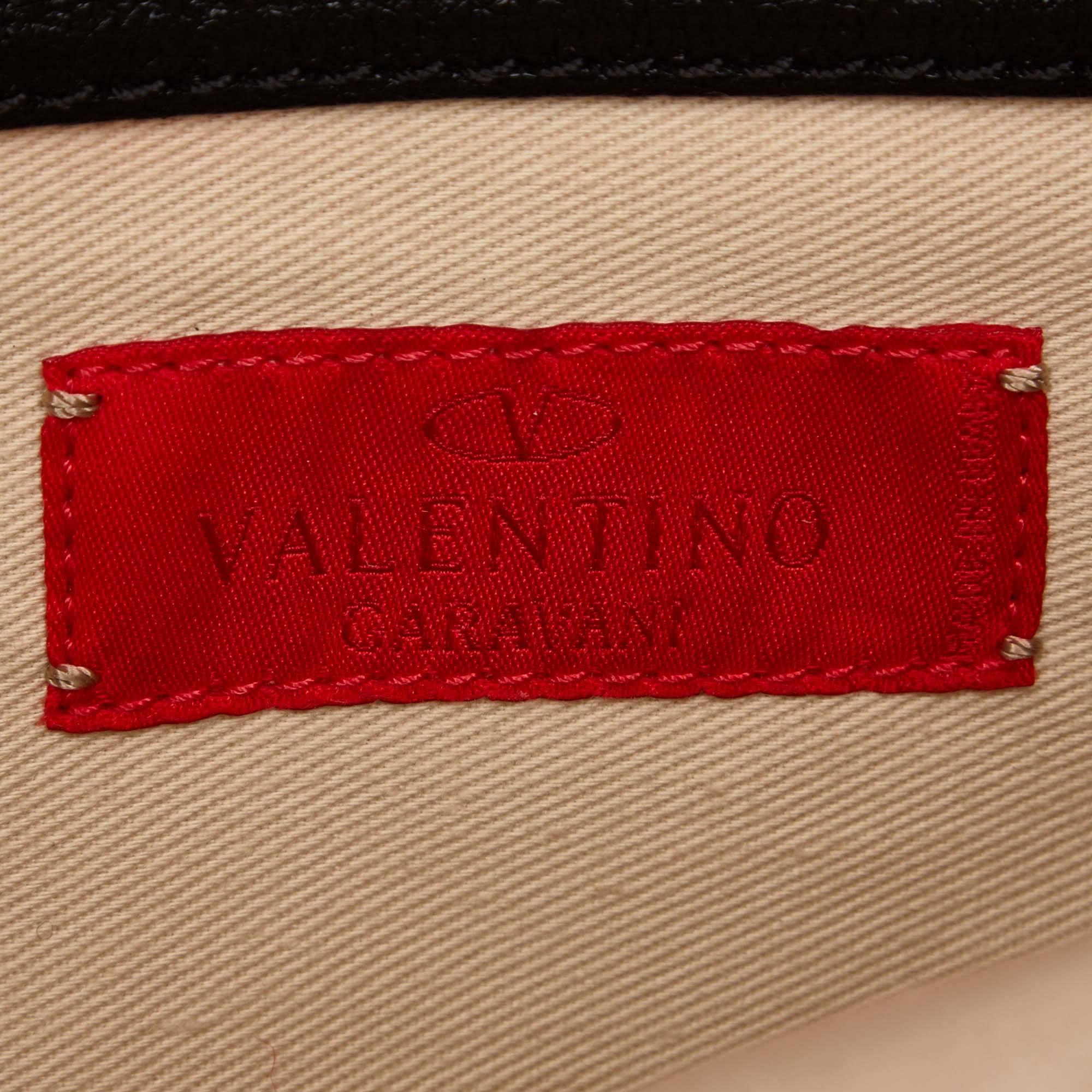 Black Valentino Floral Leather Bag 2