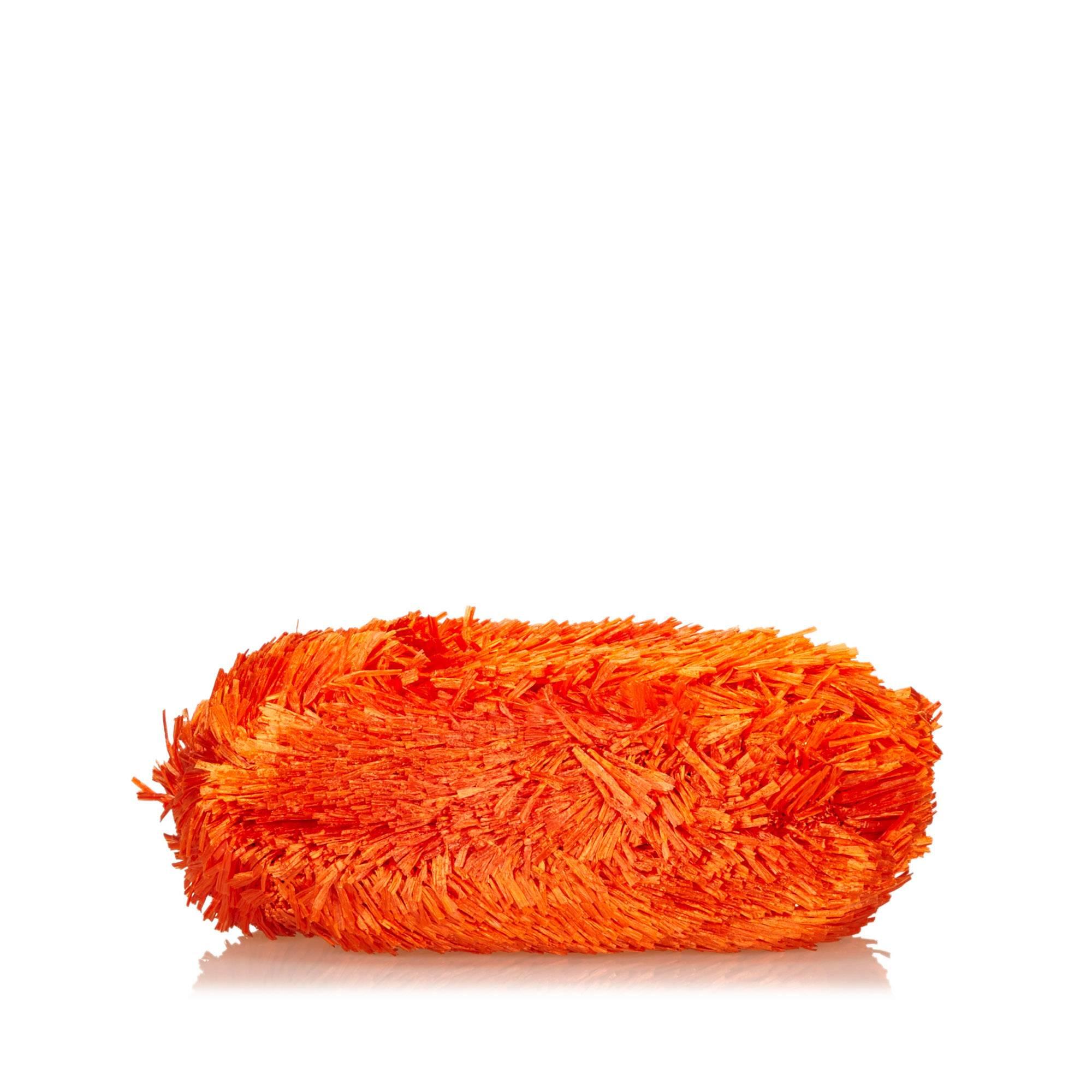 Women's Orange Prada Raffia Handbag