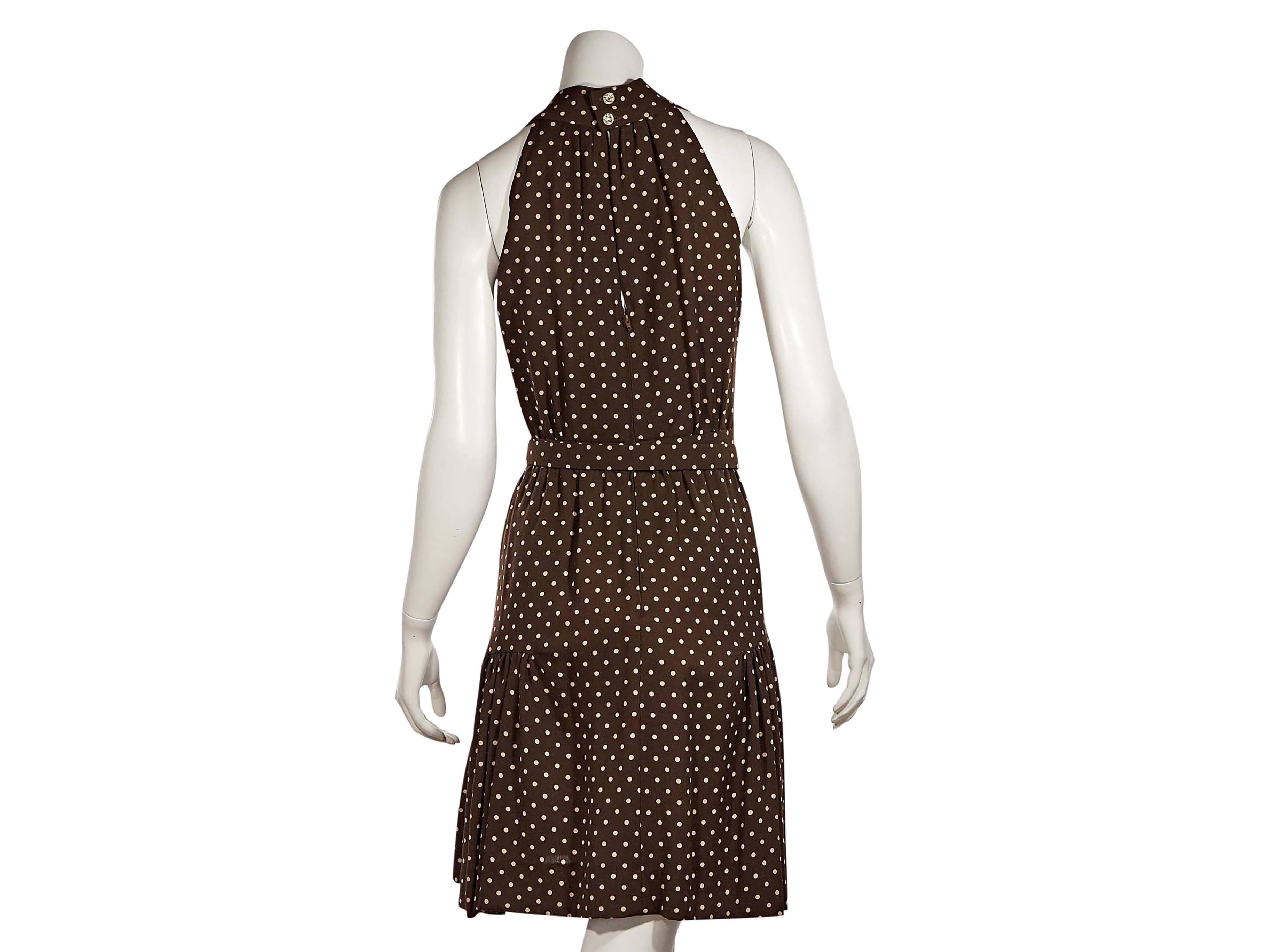 vintage brown polka dot dress