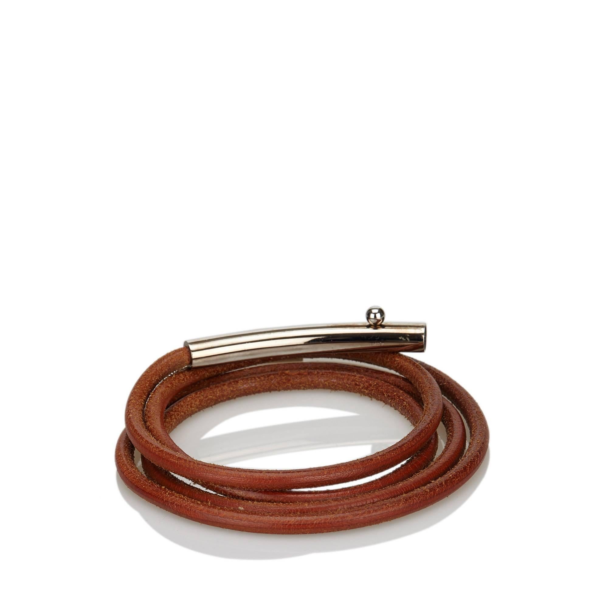 Brown Hermès Leather Belt In Good Condition In New York, NY