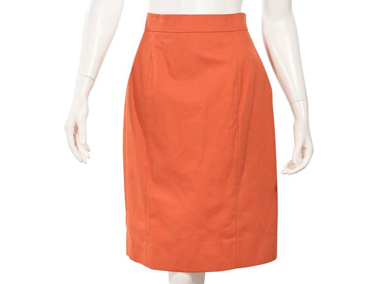 Orange Vintage Chanel Skirt Suit Set For Sale at 1stDibs | orange skirt ...