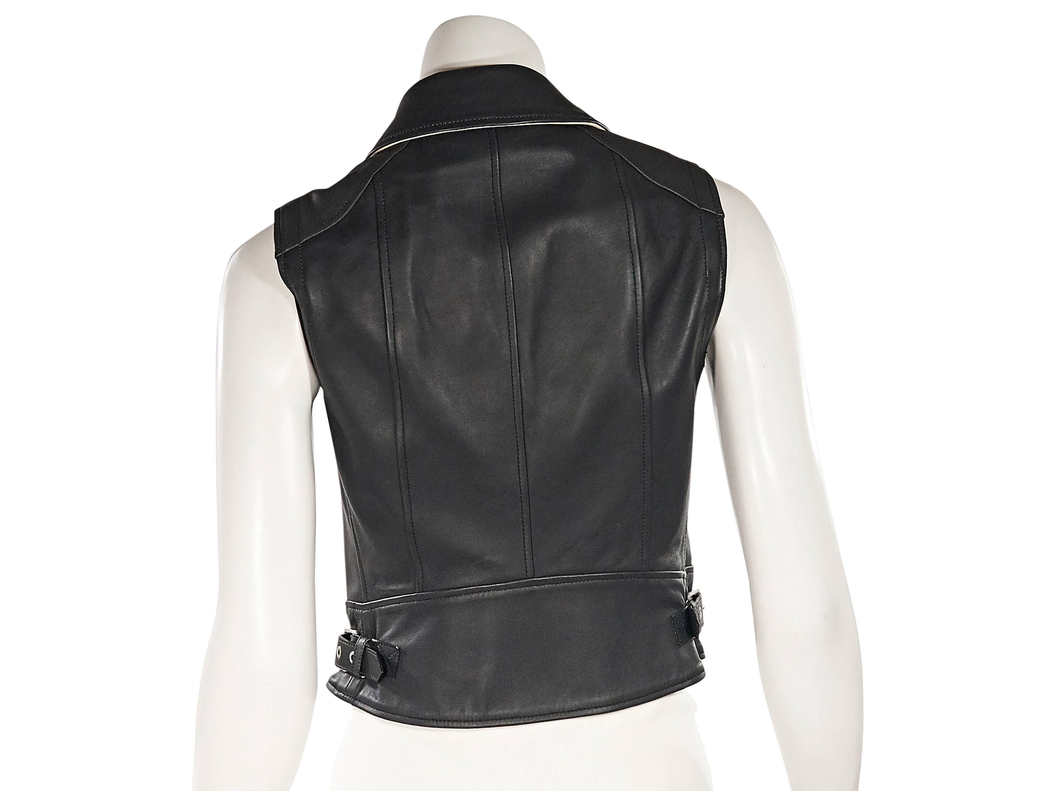 Women's or Men's Black Belstaff Leather Moto Vest