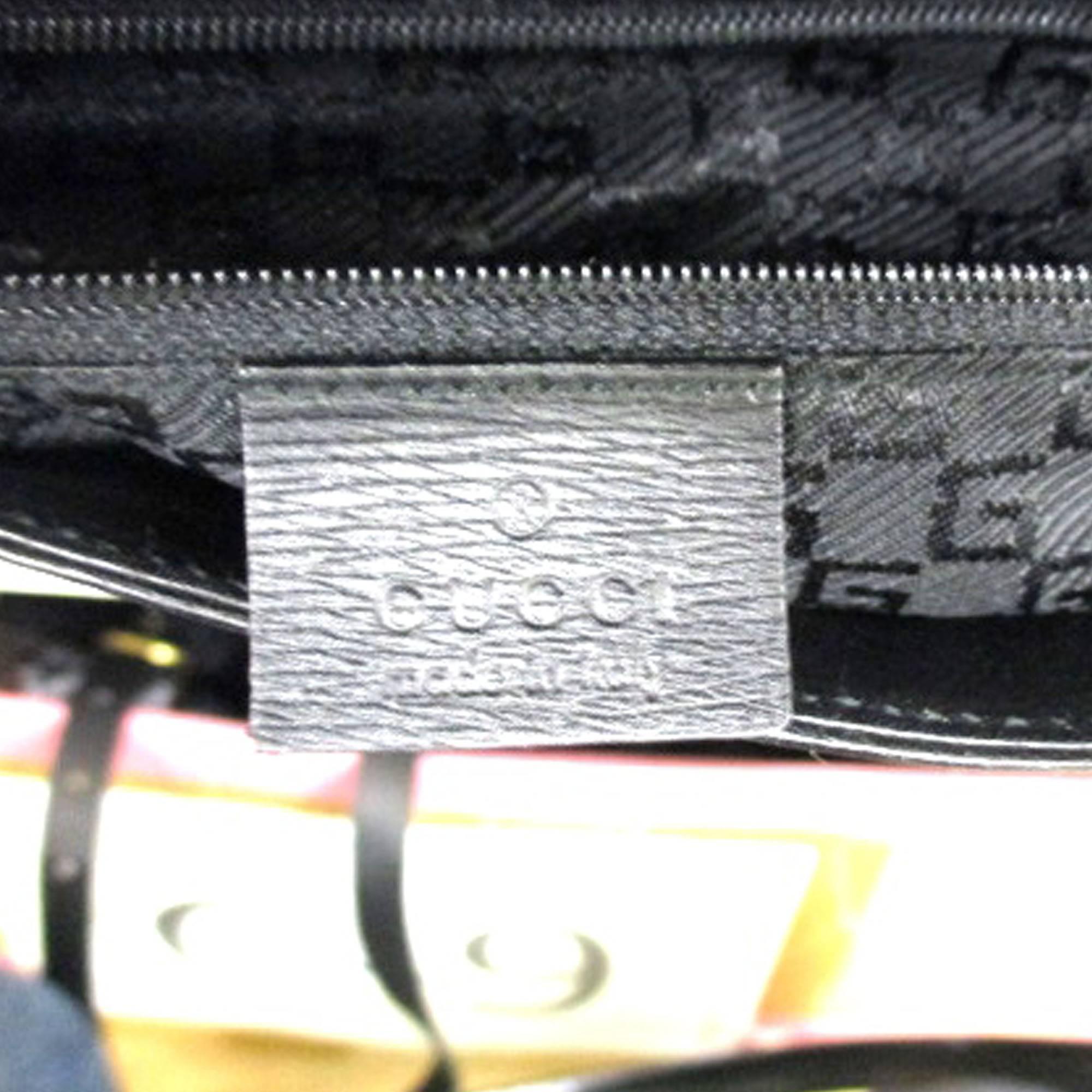 Black Gucci Leather Shoulder Bag 1