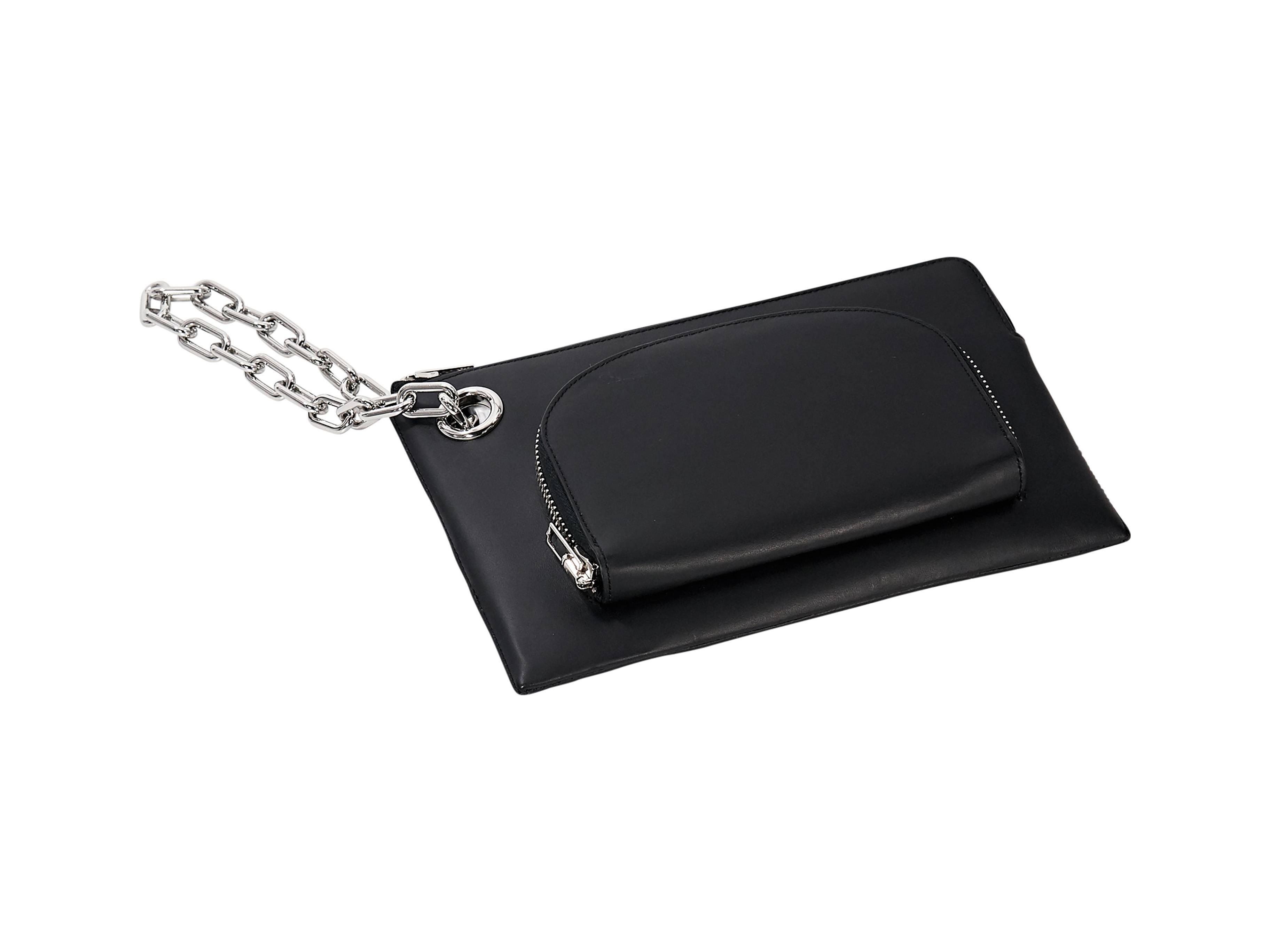 Black Alexander Wang Leather Clutch In Good Condition In New York, NY