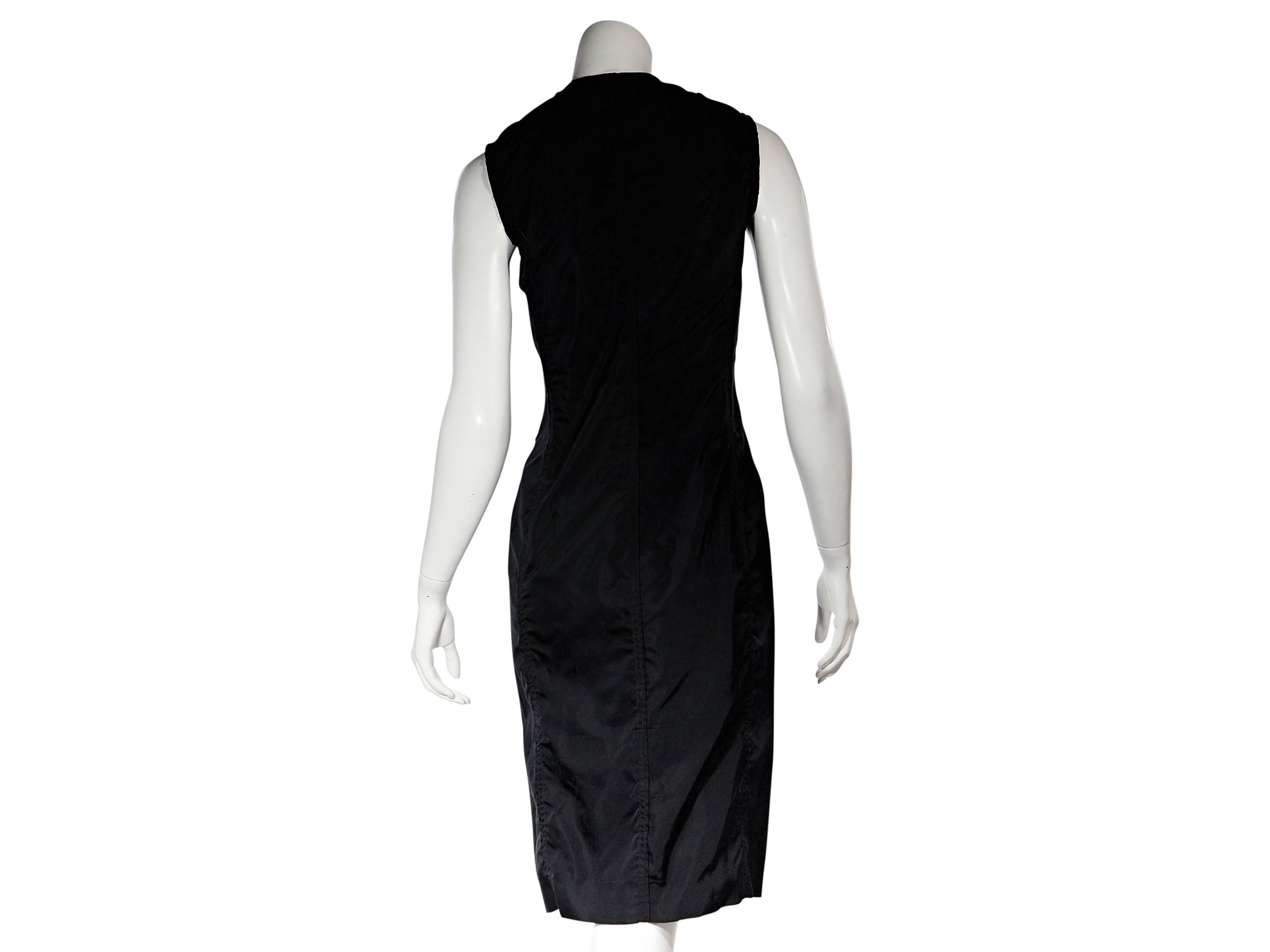 Black Yves Saint Laurent Silk Sheath Dress In Good Condition In New York, NY