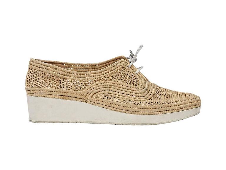 Tan Robert Clergerie Raffia Sneakers For Sale at 1stDibs