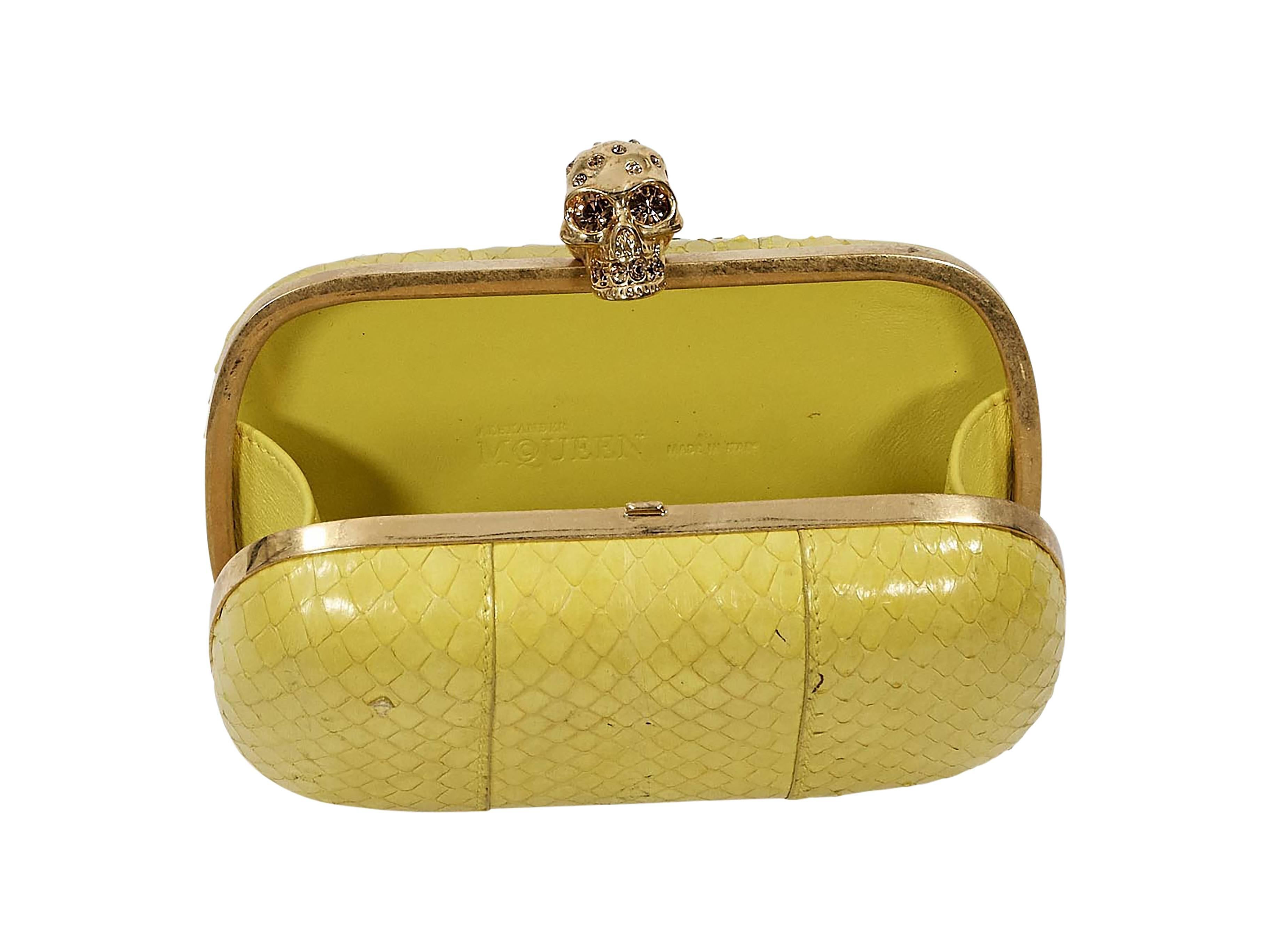 Women's Yellow Alexander McQueen Box Clutch