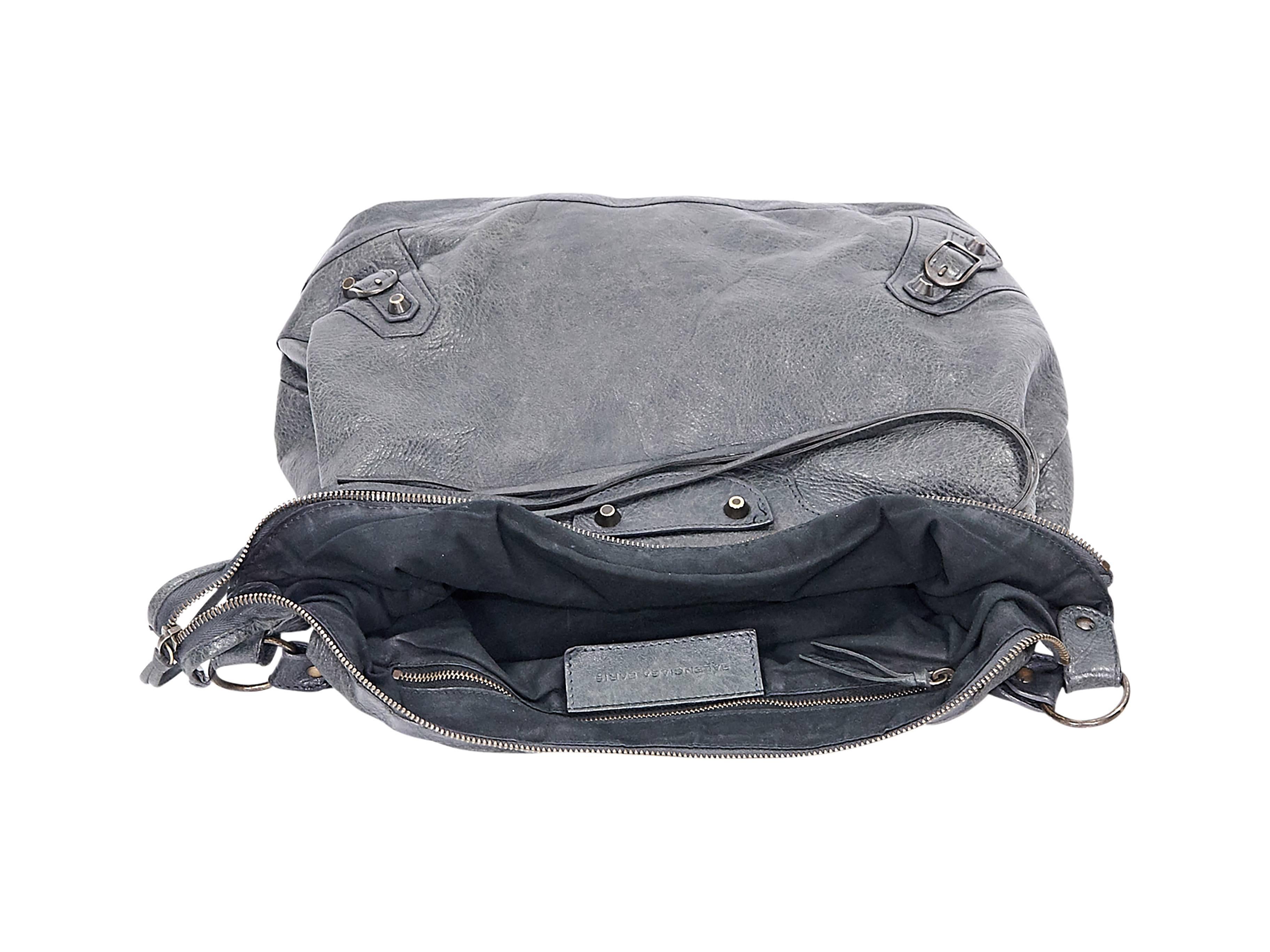 Grey Balenciaga Moto Shoulder Bag In Excellent Condition In New York, NY