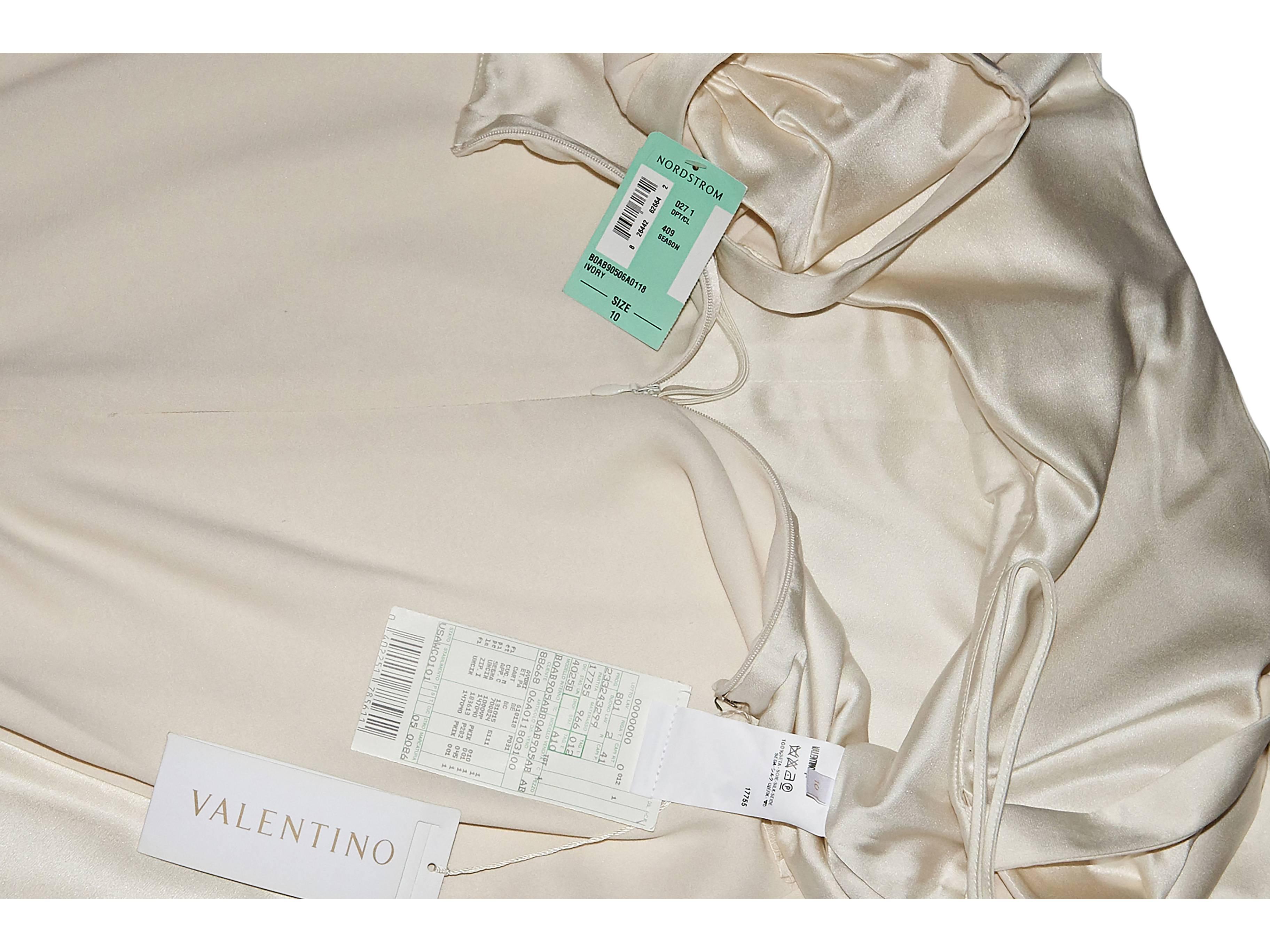 Women's Ivory Valentino Silk Sleeveless Dress