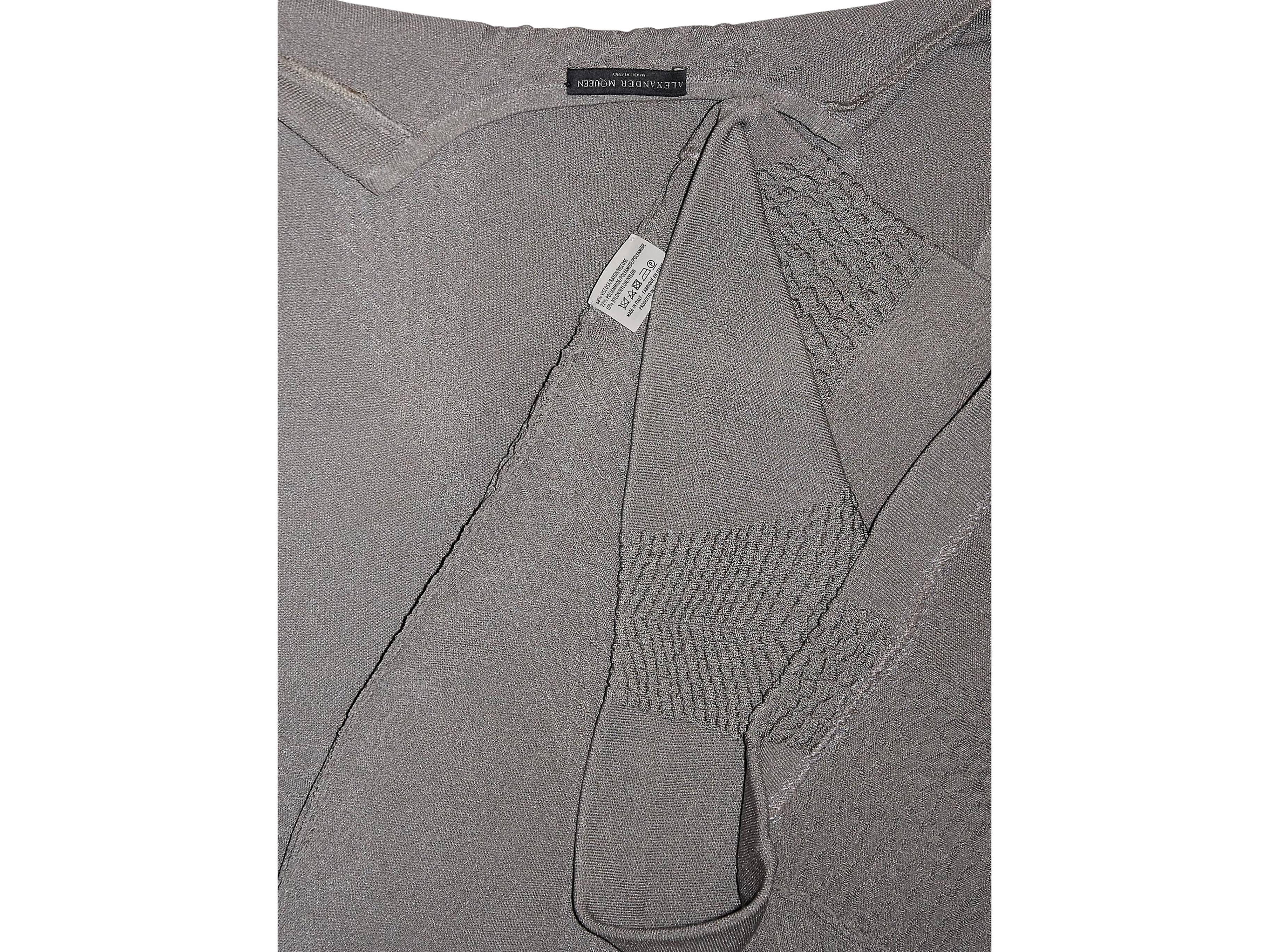 Alexander McQueen Grey Knit Dress In Excellent Condition In New York, NY