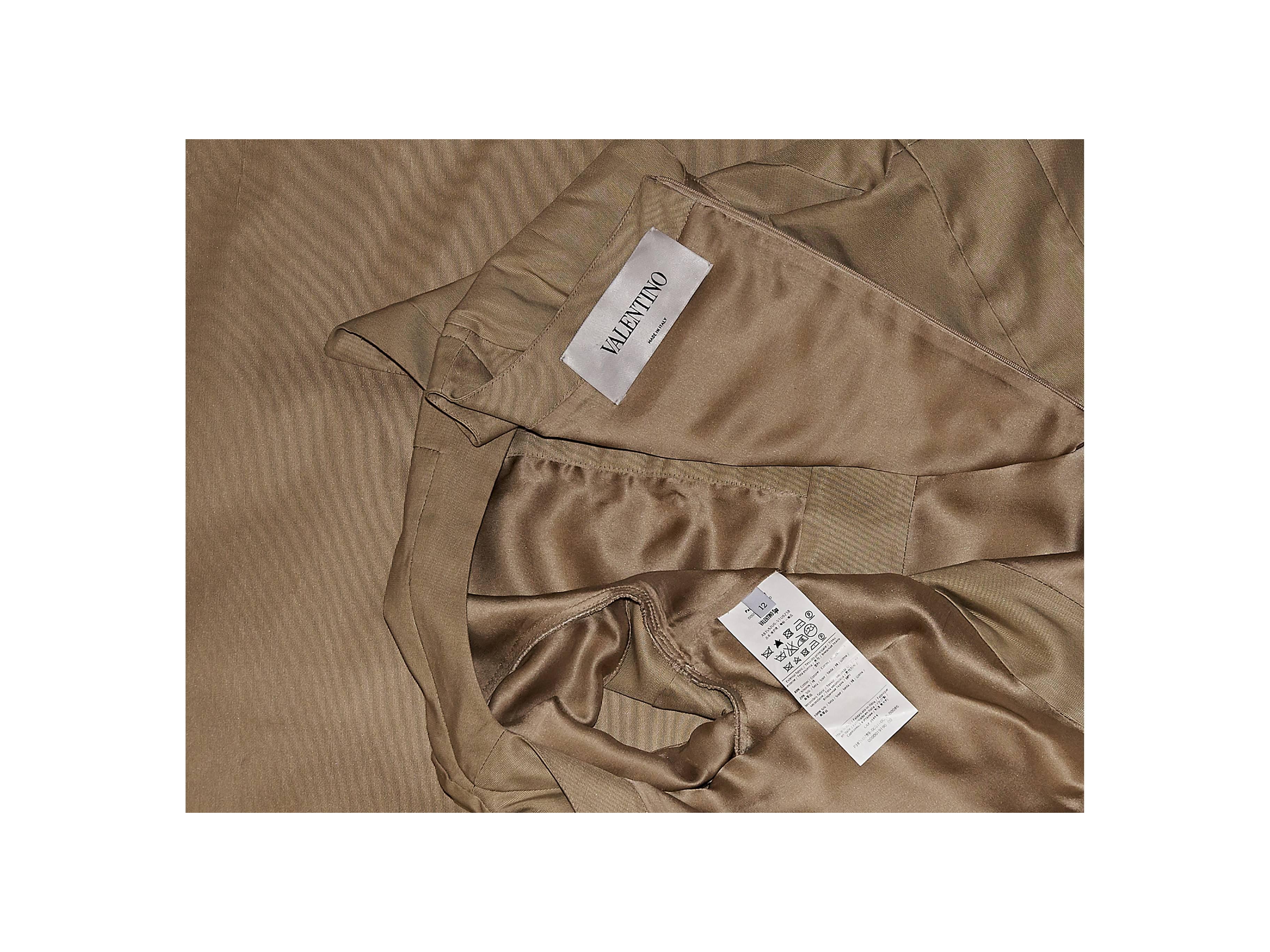 Tan Valentino Bow Shift Dress In Excellent Condition In New York, NY