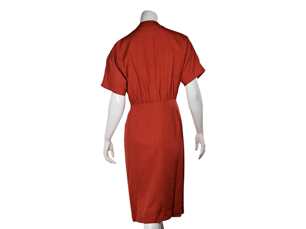 Women's Red Vintage Chanel Double-Breasted Dress
