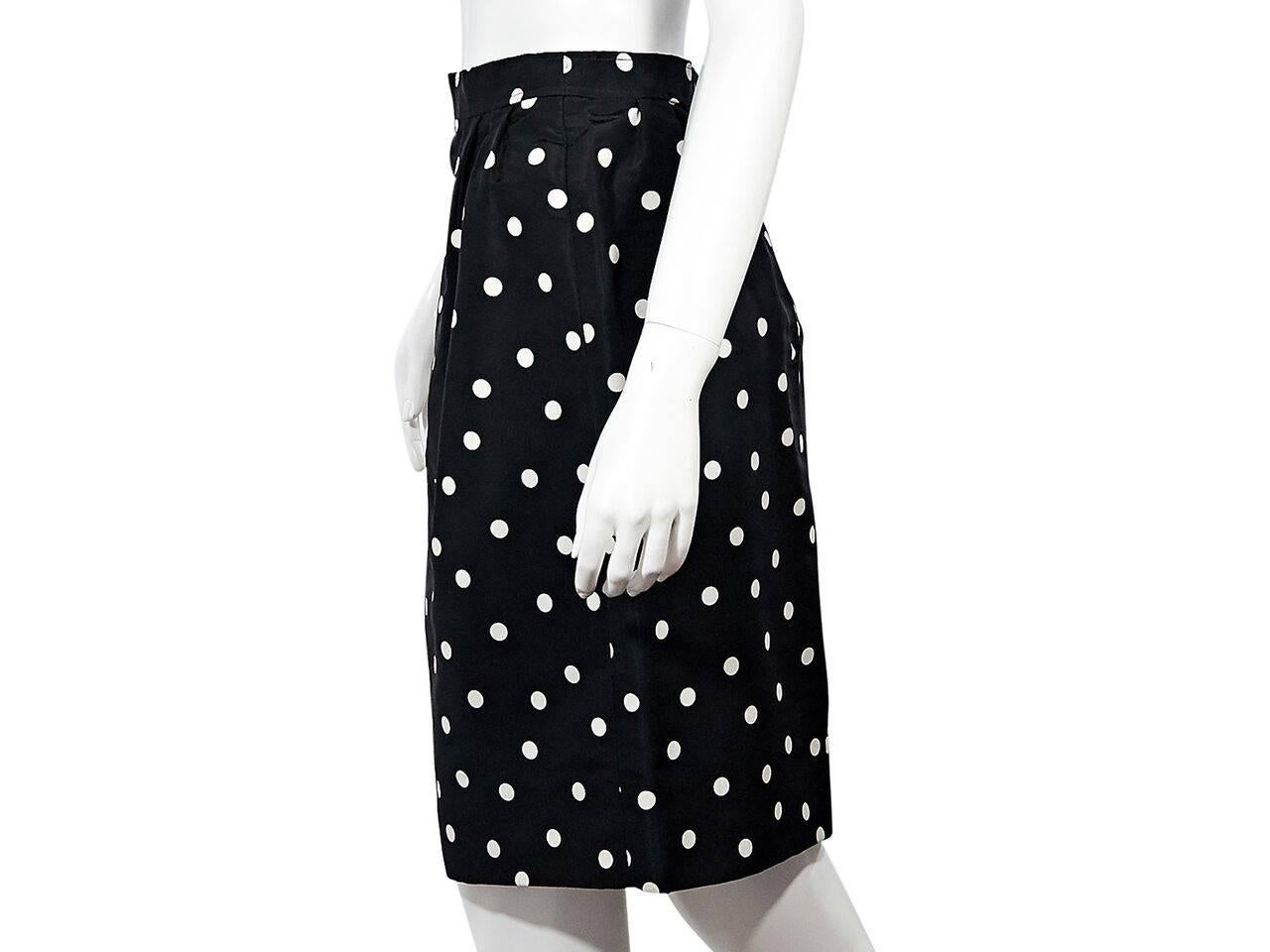 black and white polka dot skirt