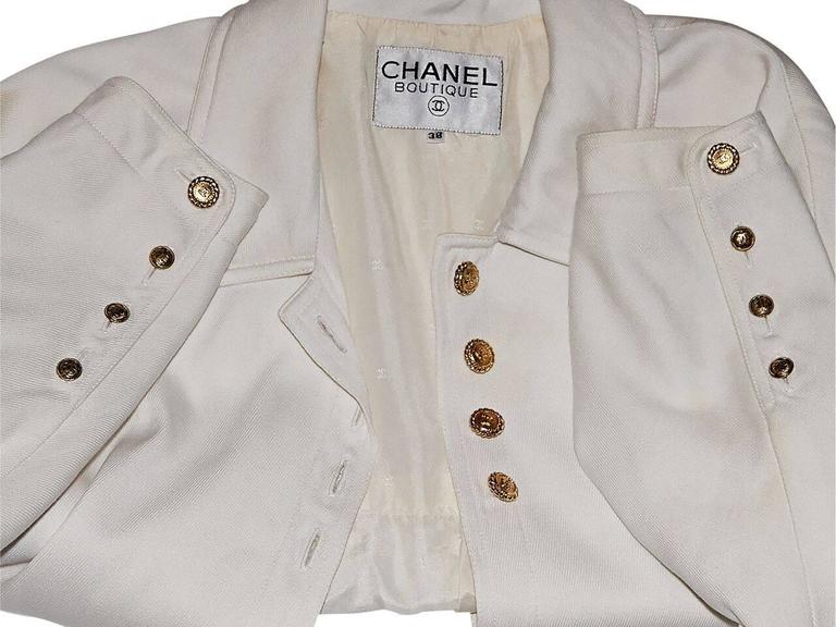 White Vintage Chanel Jean Jacket