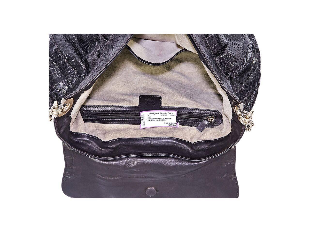 Women's or Men's Brown Anya Hindmarch Python Vigo Shoulder Bag