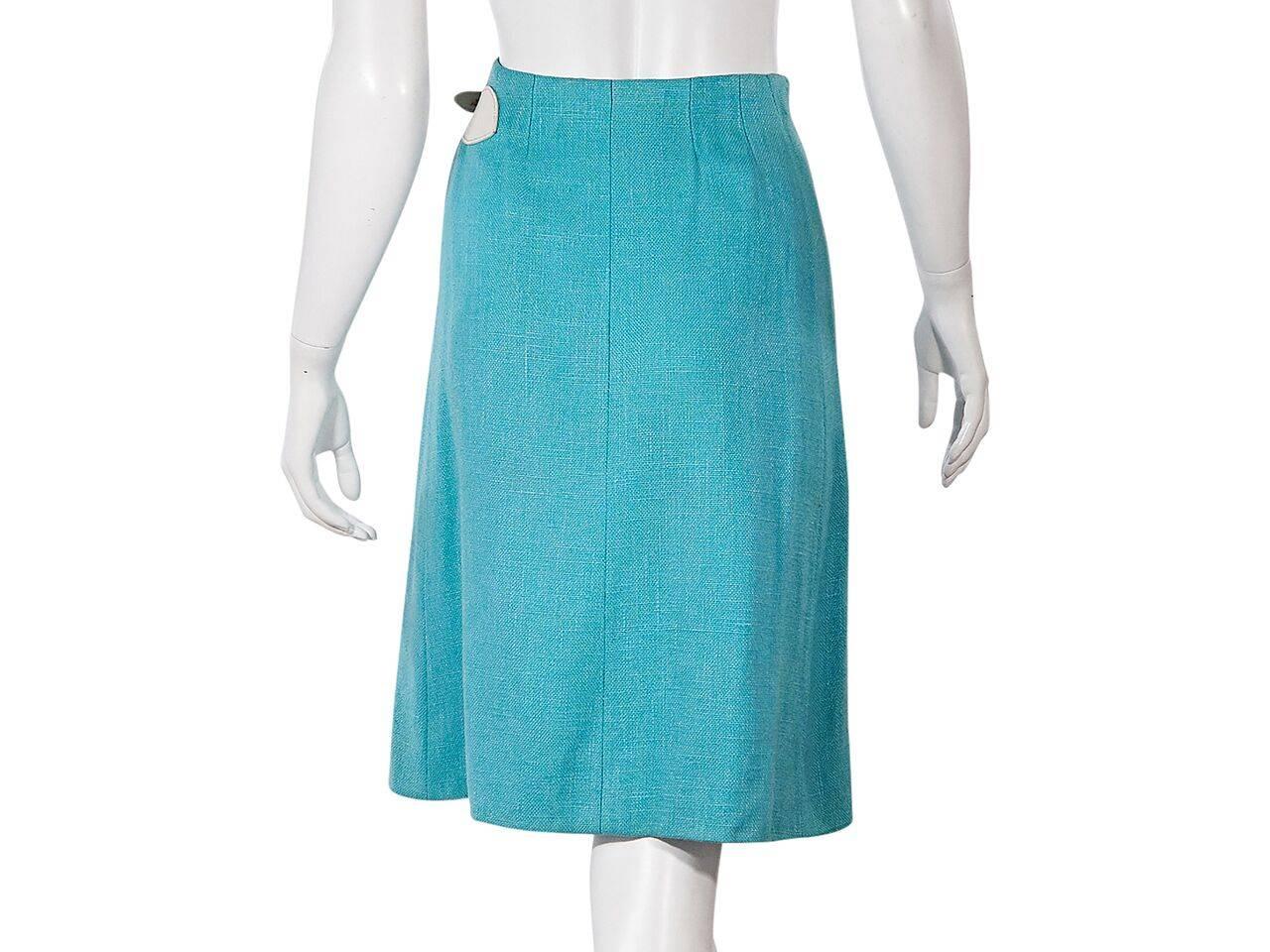 teal wrap skirt