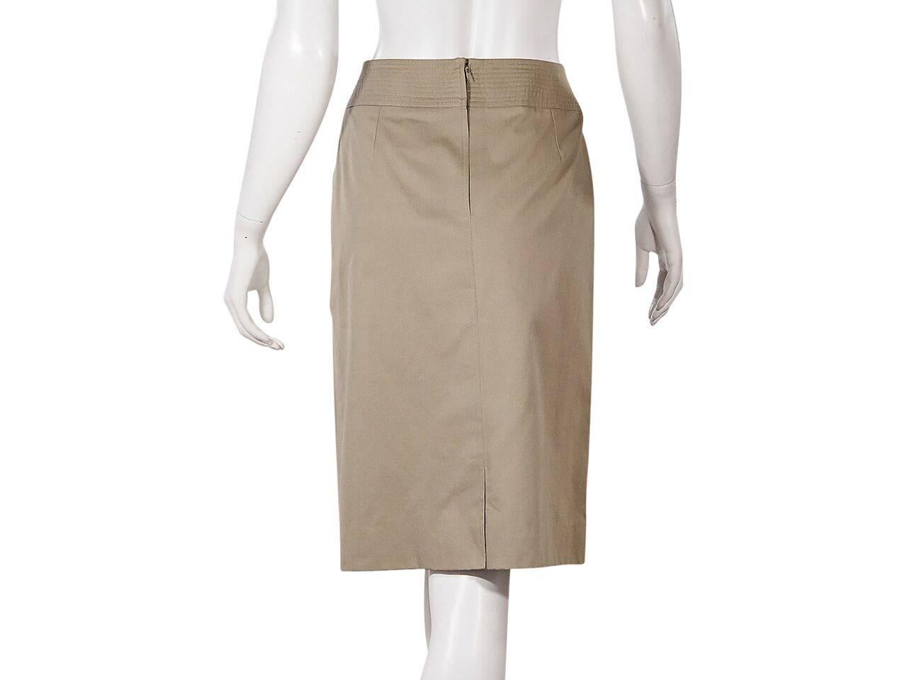 Brown Tan Vintage Chanel Pencil Skirt