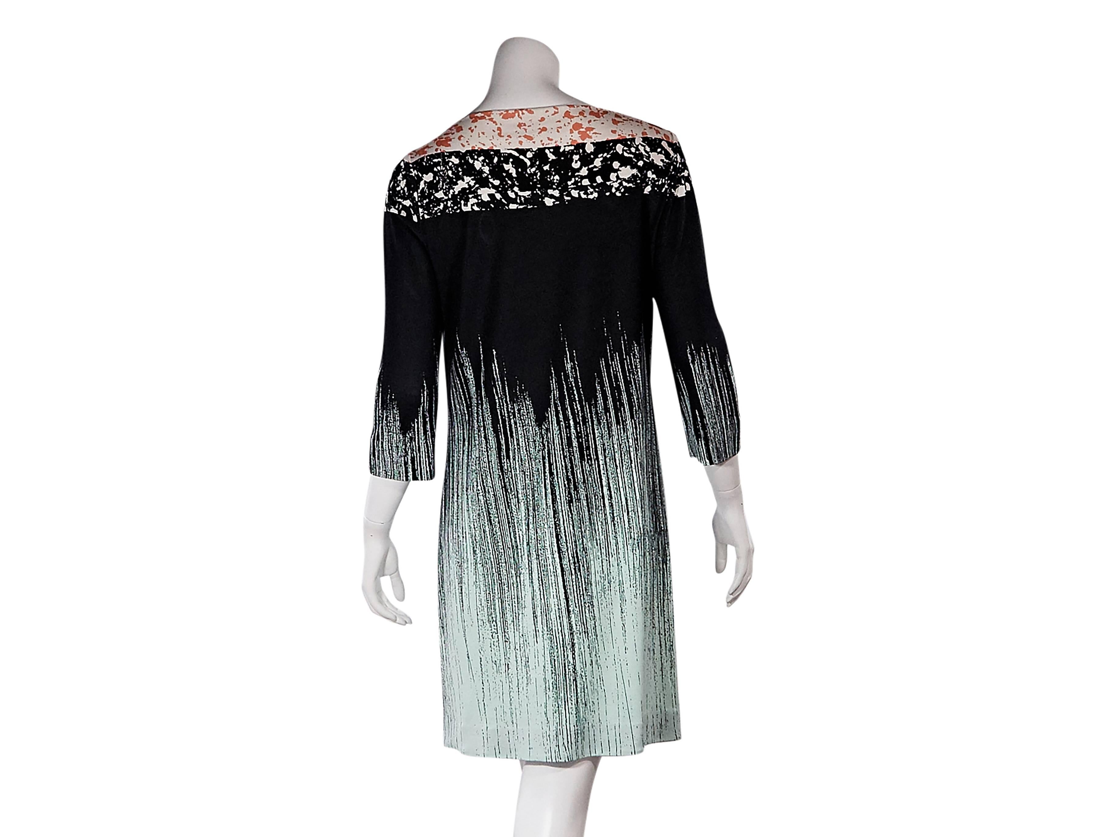 Black Multicolor Diane von Furstenberg Printed Dress