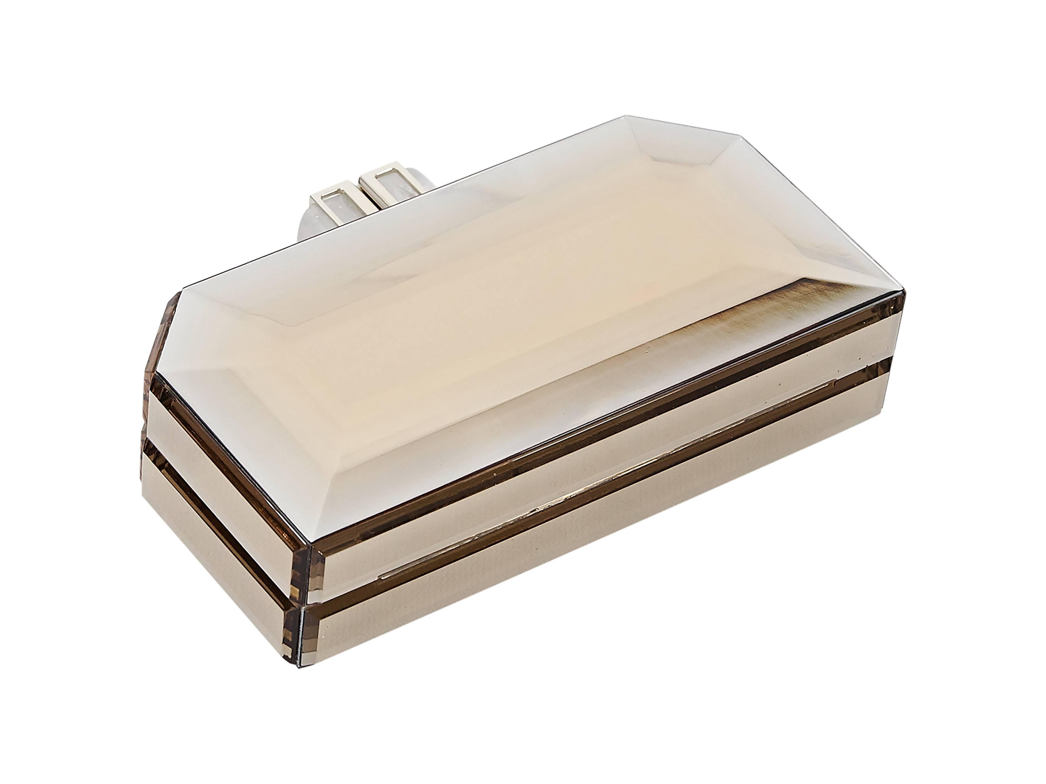 Gold Judith Leiber Box Clutch In Excellent Condition In New York, NY