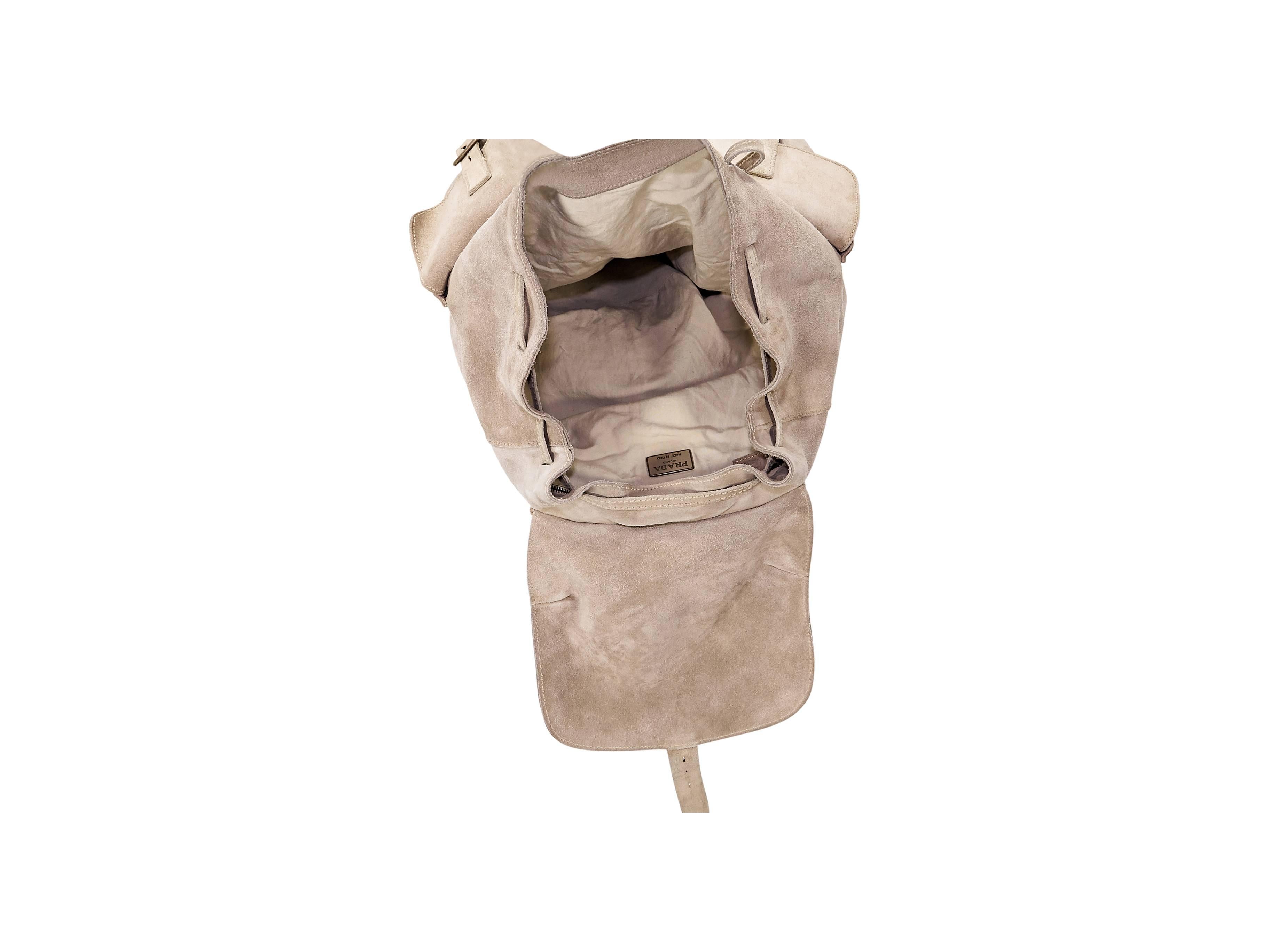 Women's or Men's Tan Prada Suede Backpack