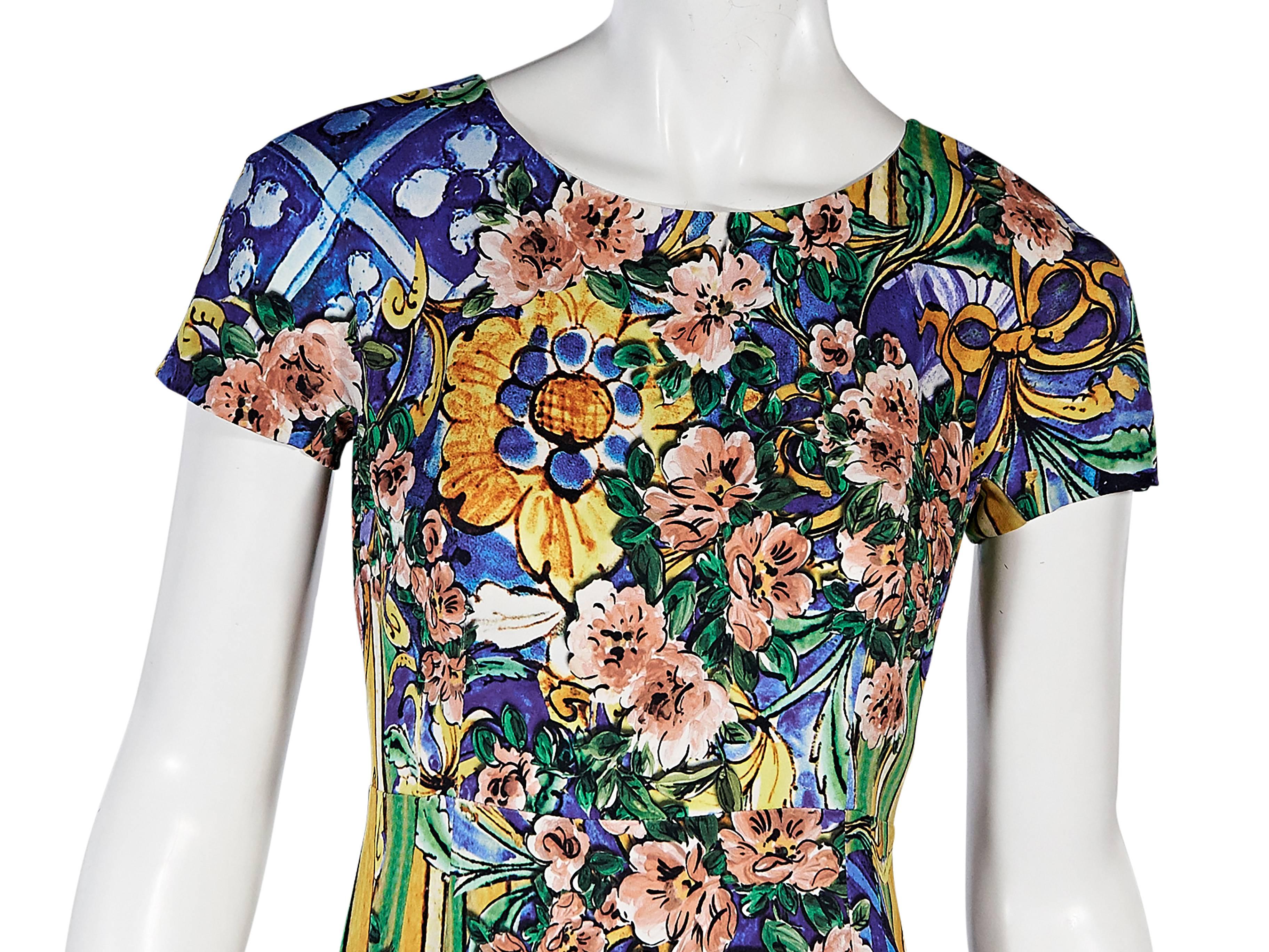 Women's Multicolor Dolce & Gabbana Printed Sheath Dress