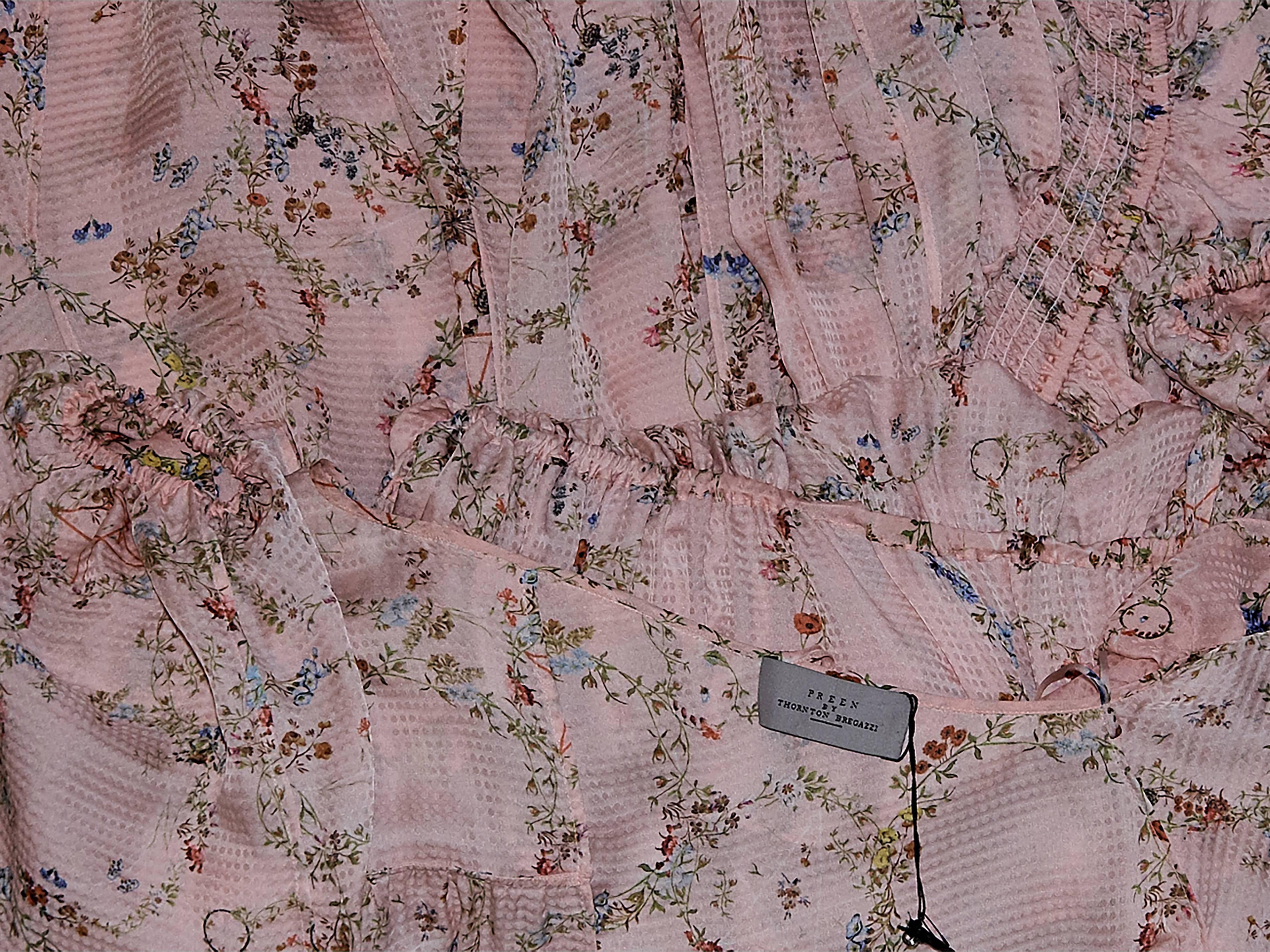 Women's Pink Preen By Thornton Bregazzi Floral Asymmetrical Dress