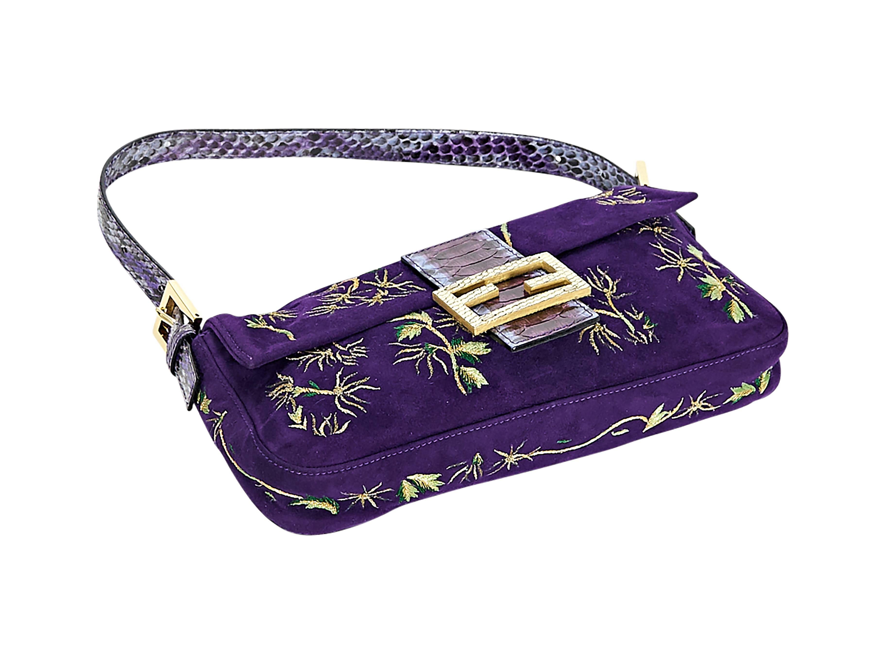 purple baguette bag