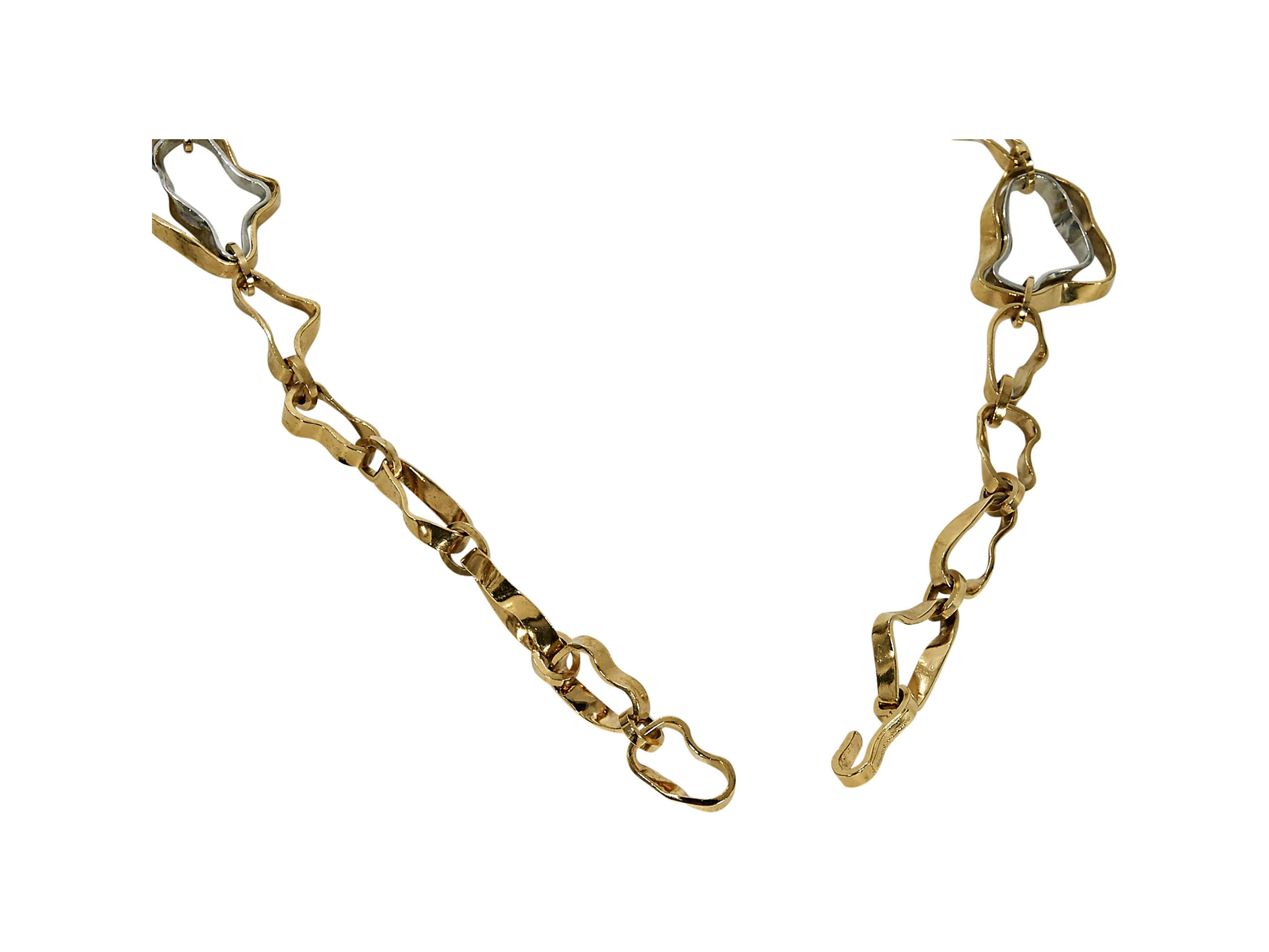 Goldtone Balenciaga Link Necklace In Excellent Condition In New York, NY