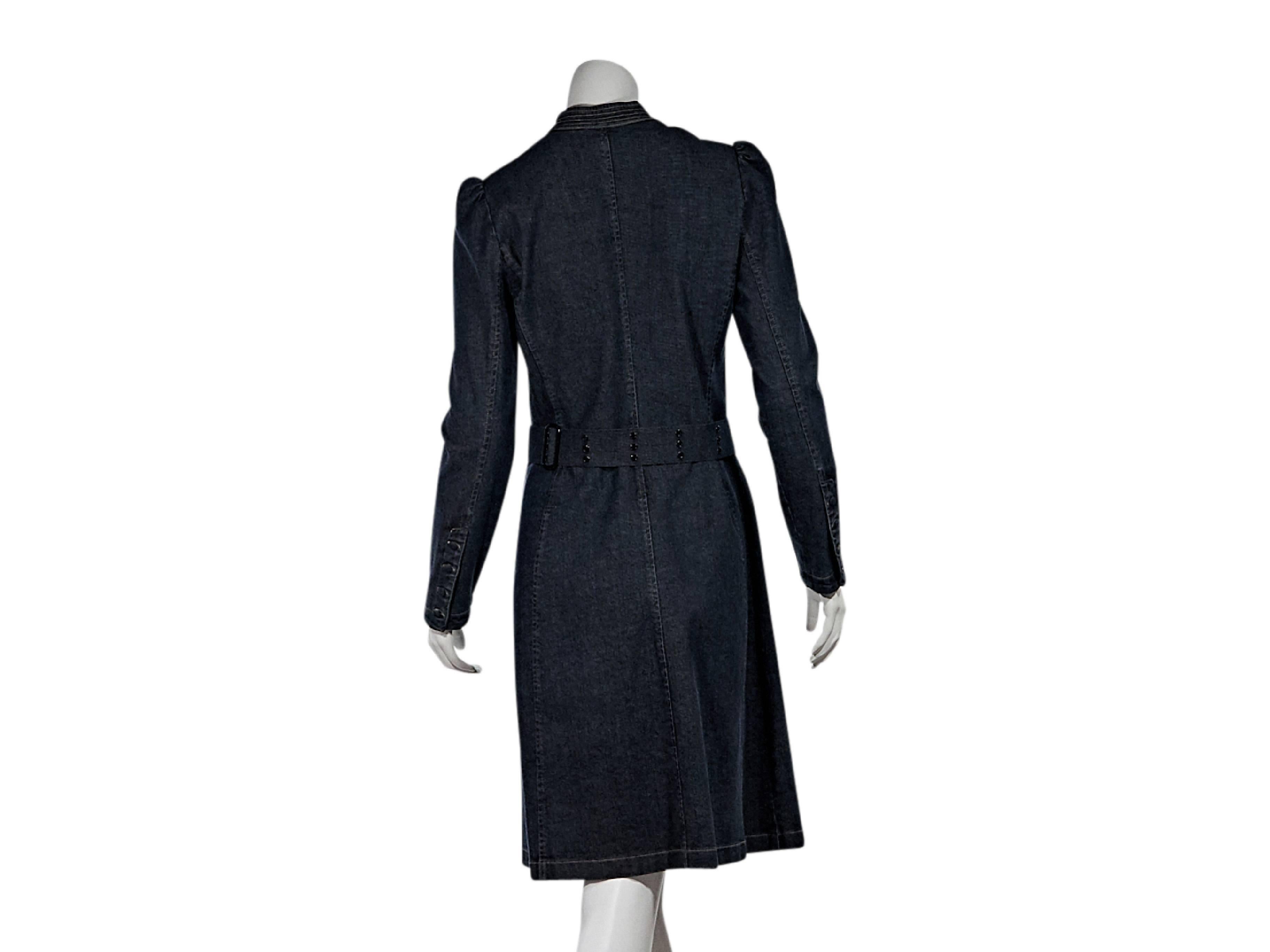 Women's Blue Burberry London Denim Belted Jacket
