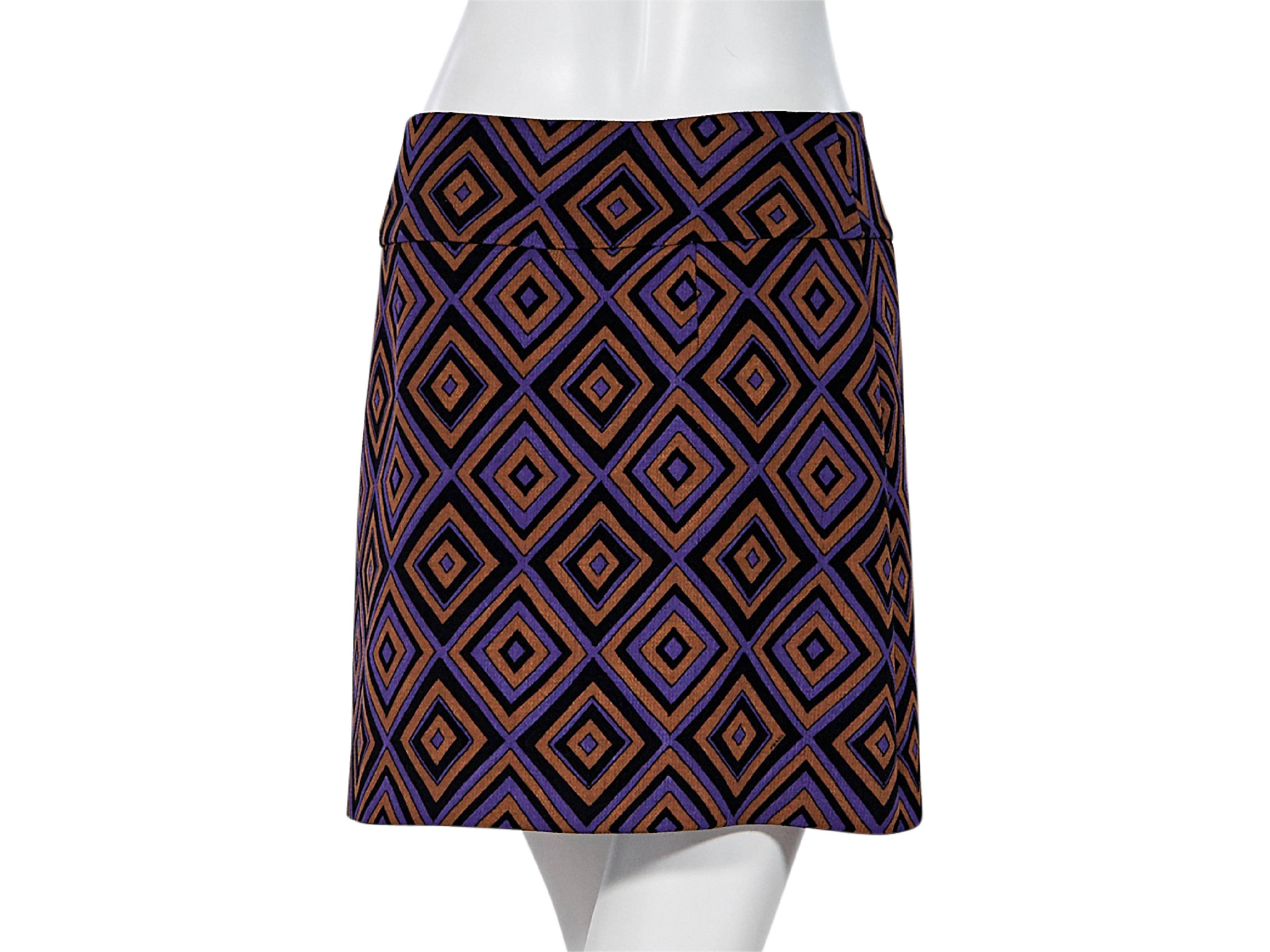 Black Multicolor Prada Printed Mini Skirt