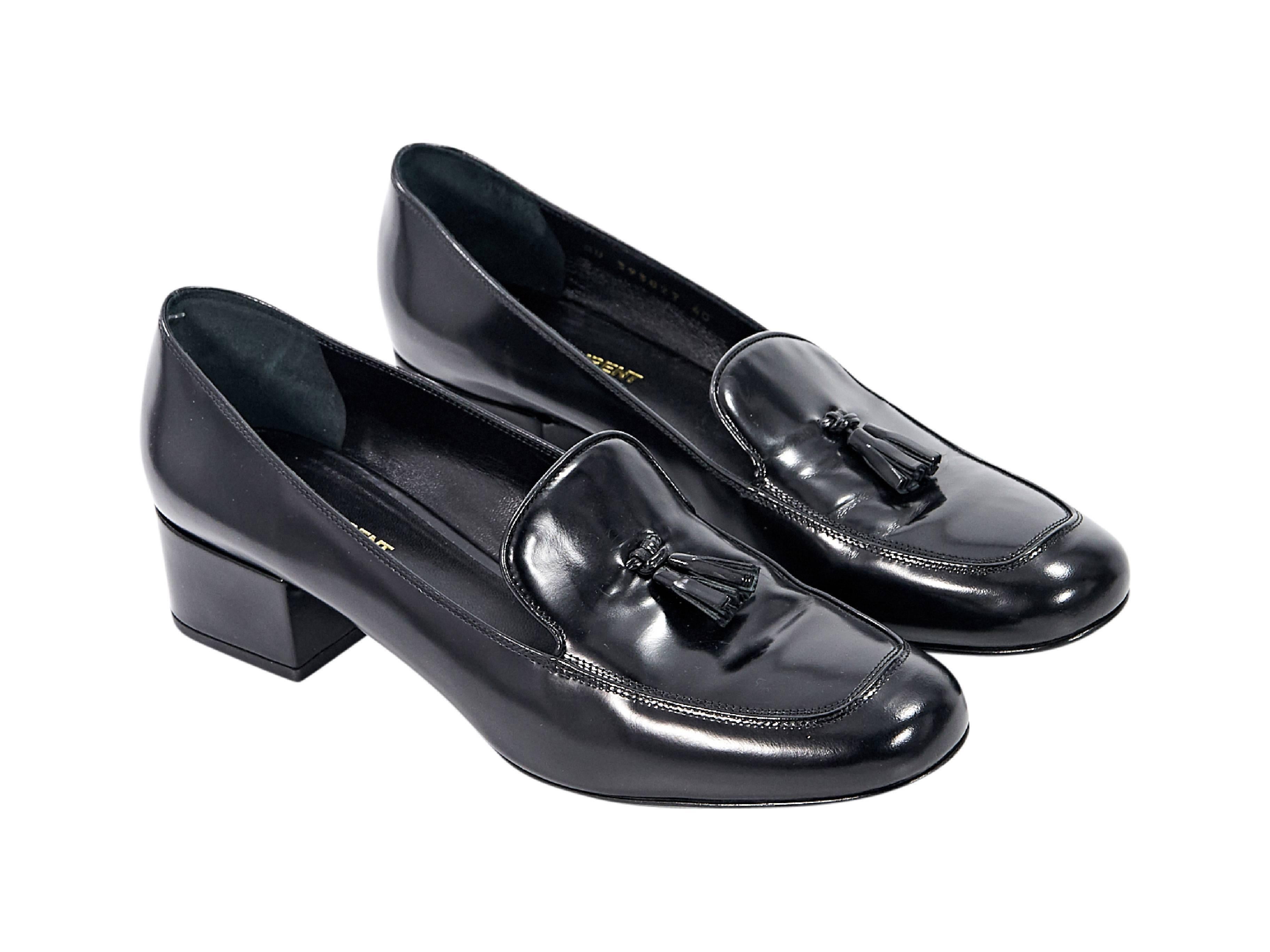 Black Yves Saint Laurent Montaigne Loafers In Excellent Condition In New York, NY