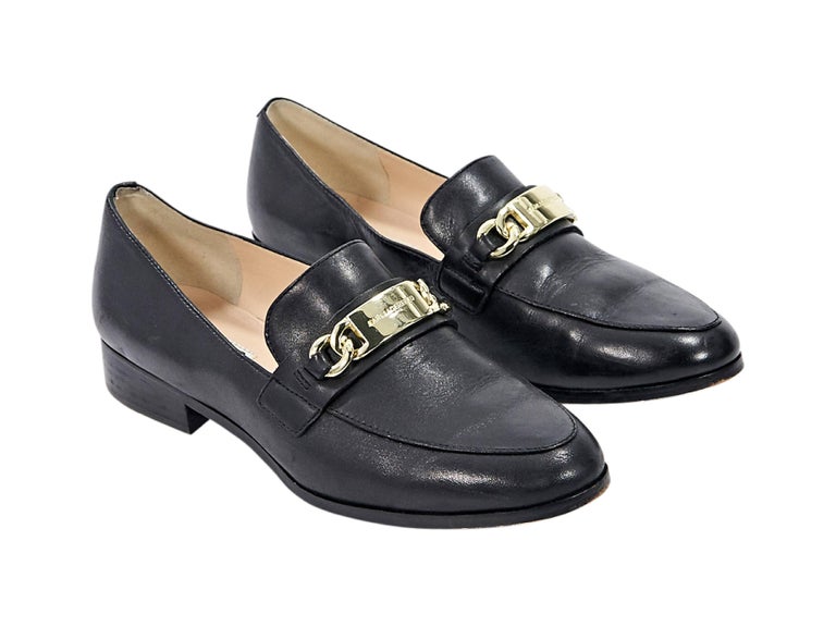 Black Karl Lagerfeld Leather Loafers For Sale at 1stDibs