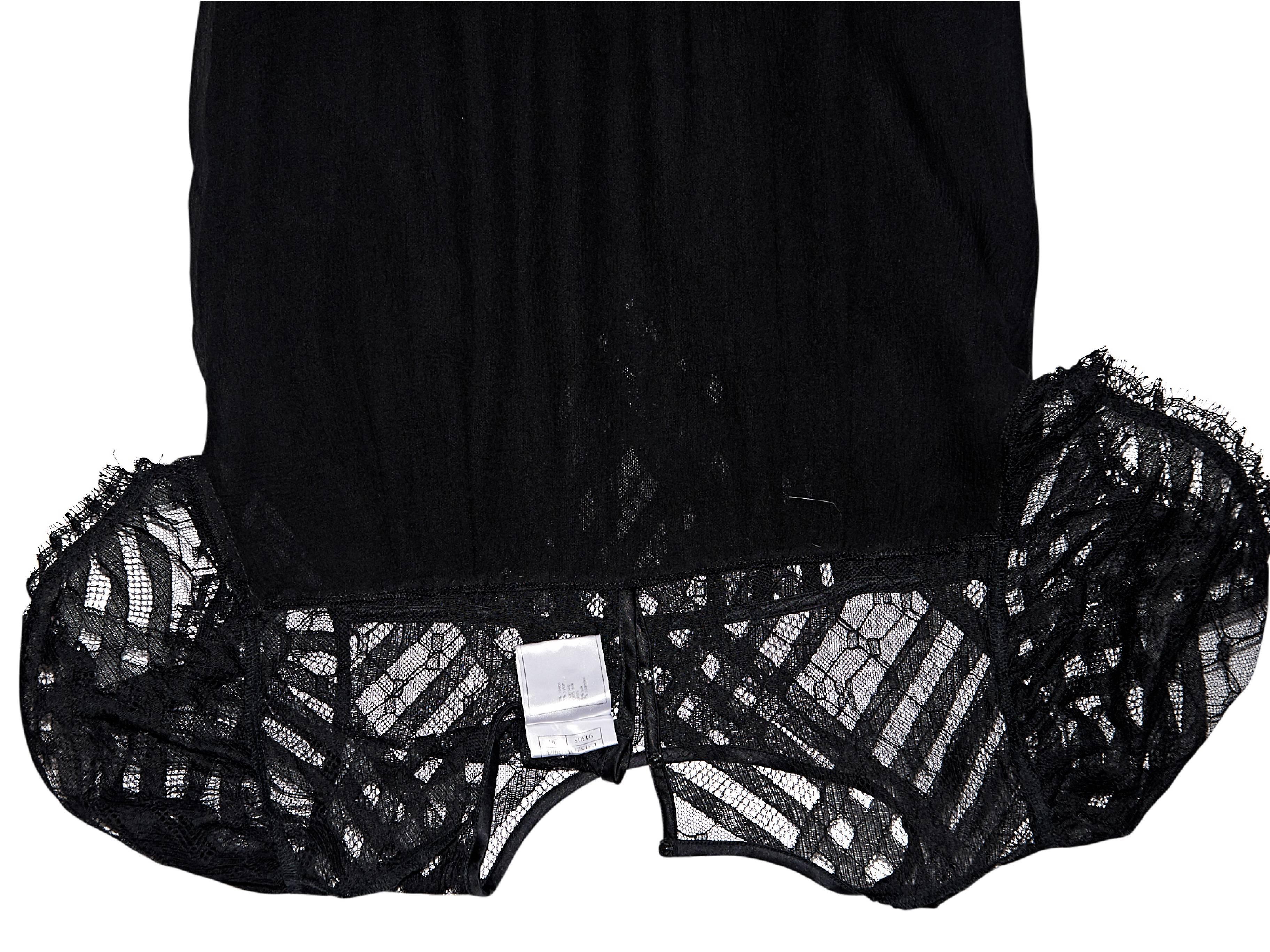 Women's Black Chanel Lace Blouse