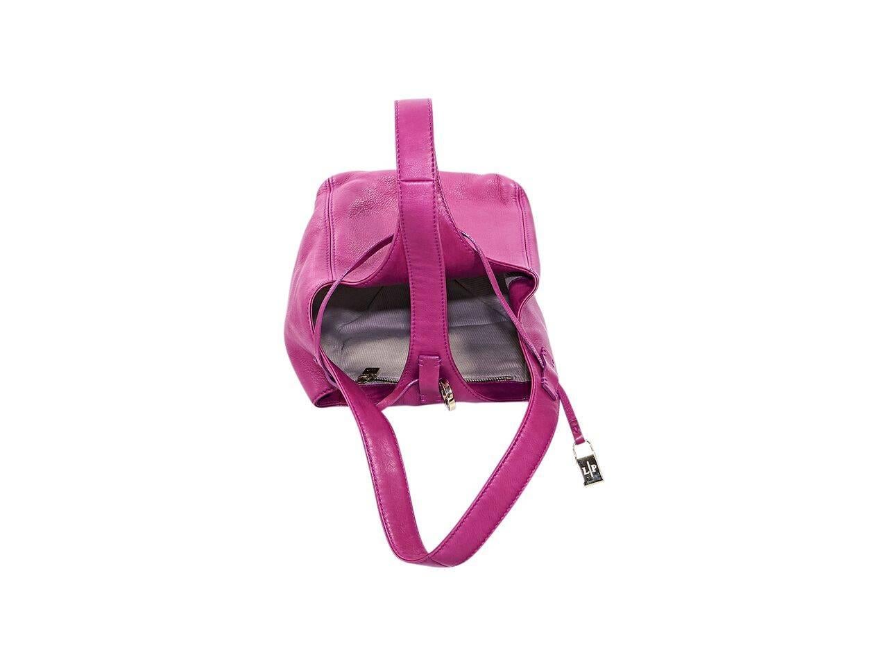 Pink Magenta Loro Piana Cross Handle Bucket Bag