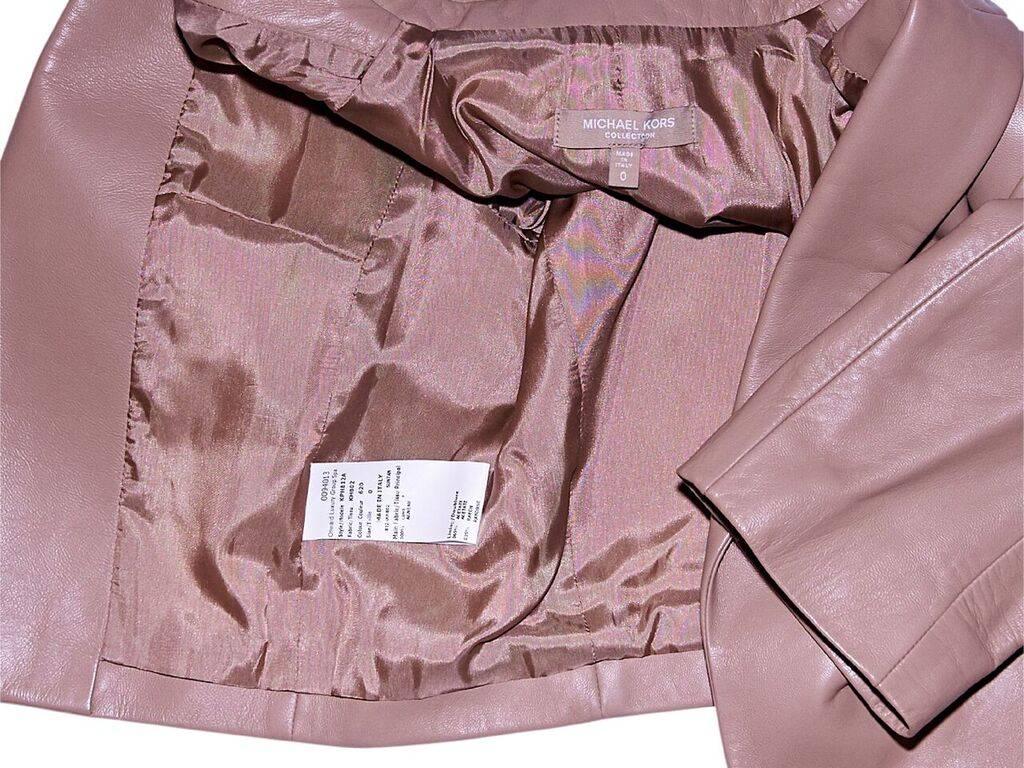 michael kors tan leather jacket