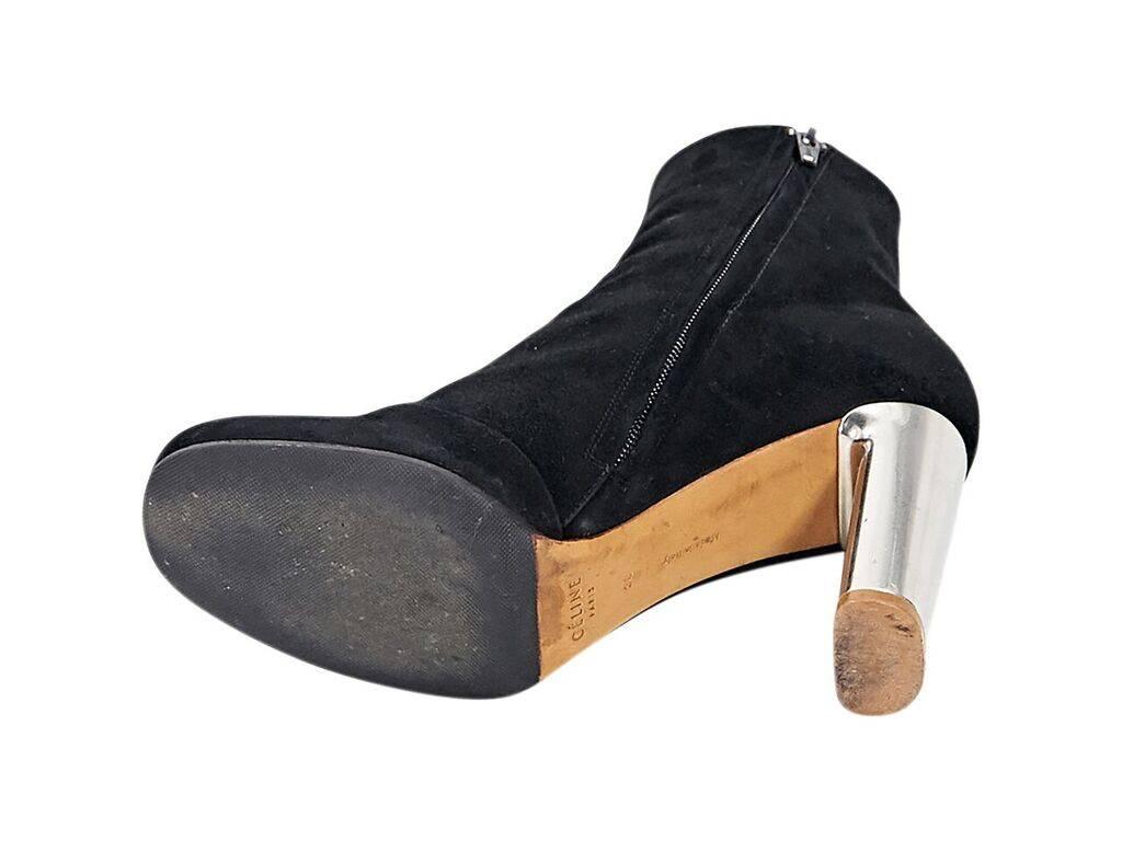 Women's Black Céline Suede Ankle Boots