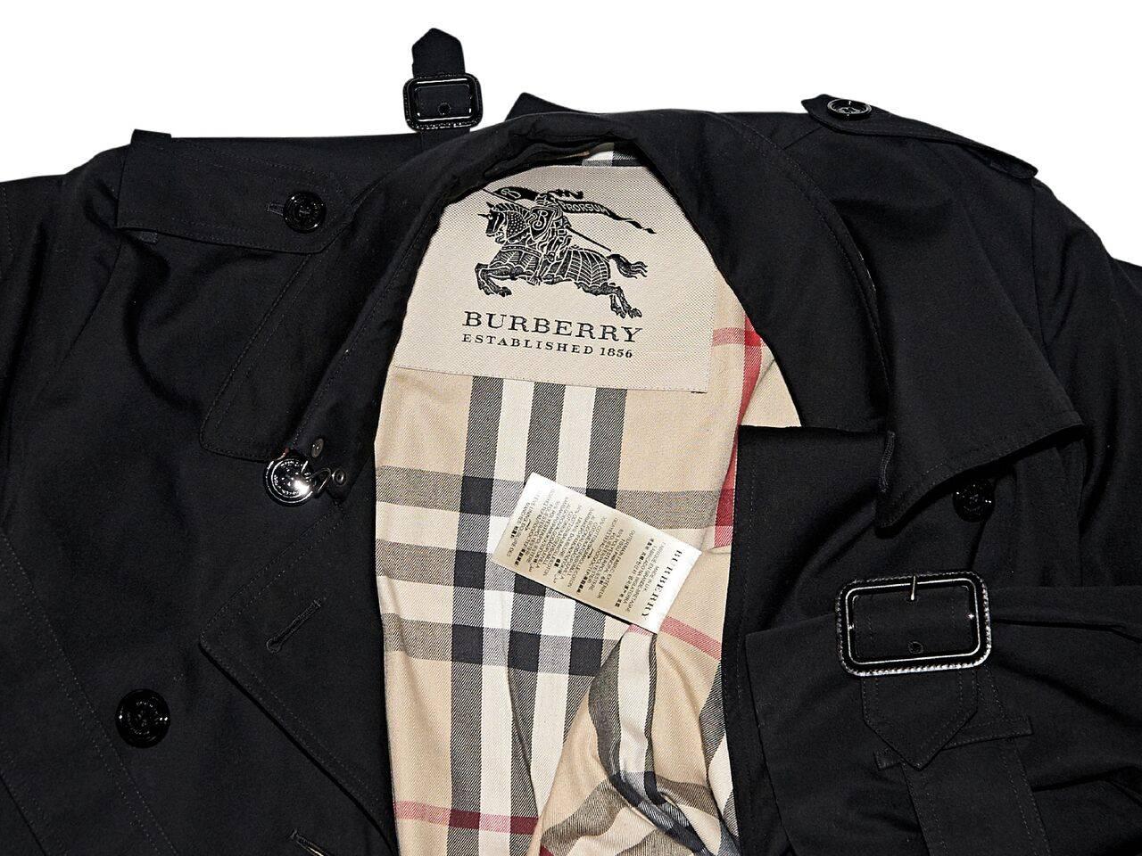 Women's Black Burberry Double-Breasted Trench Coat