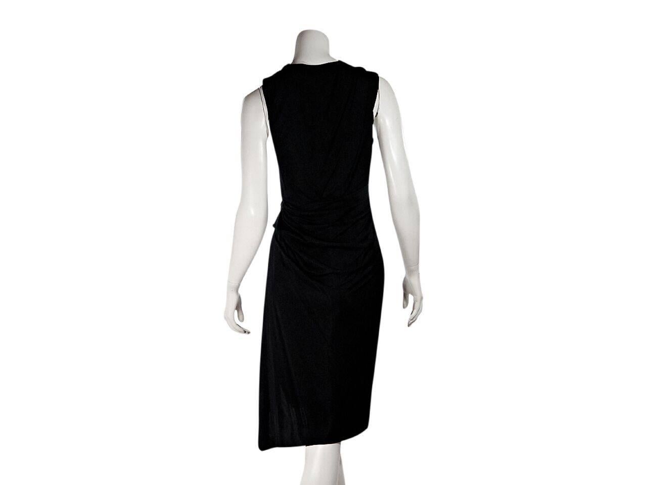 Product details:  Black draped jersey dress by Alexander Wang.  Crewneck.  Sleeveless.  Asymmetrical hem.  Pullover style. 
Condition: Pre-owned. New with tags.
Est. Retail $ 498.00