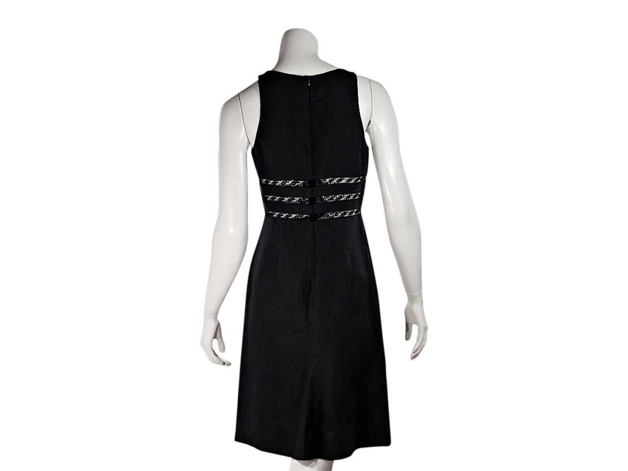 Black Valentino Lace-Trimmed Sheath Dress In Excellent Condition In New York, NY