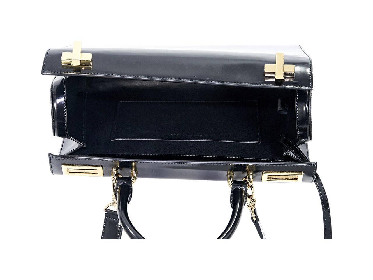 Black Simone Rocha Patent Leather Briefcase In Good Condition In New York, NY