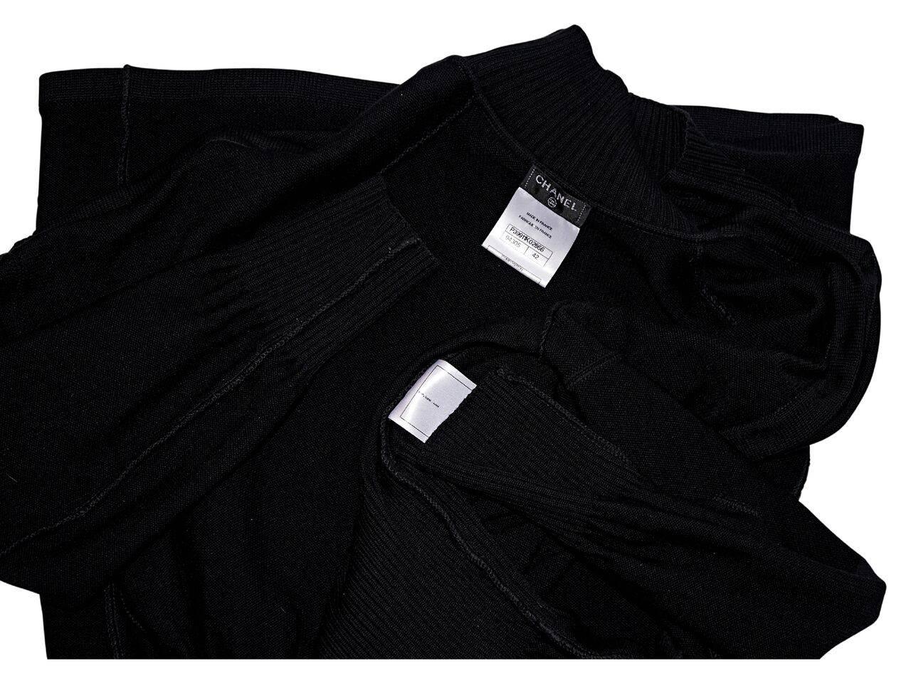 Black Chanel Wool Sweater Dress 1
