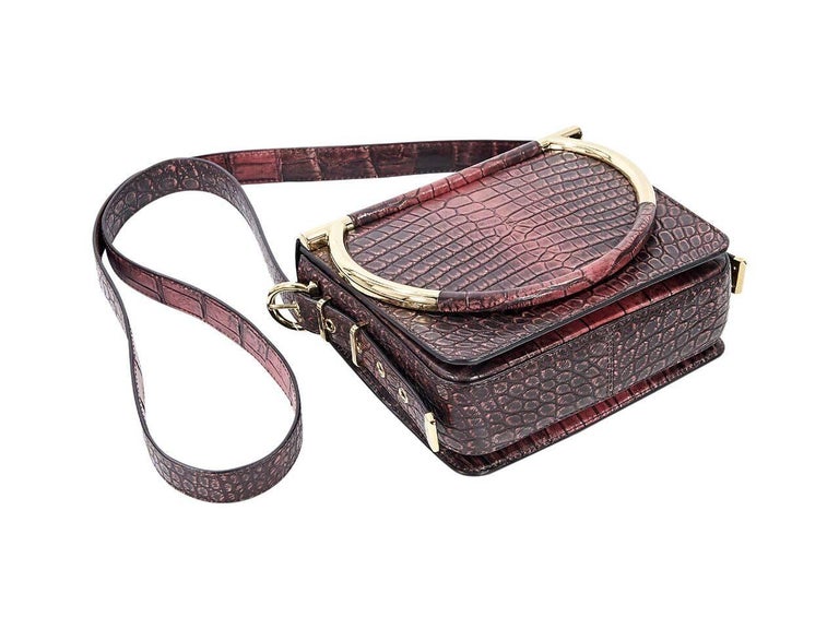 Salvatore Ferragamo Red Alligator Crossbody Bag For Sale at 1stDibs