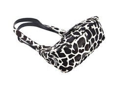 Black & White Prada Giraffe-Printed Shoulder Bag