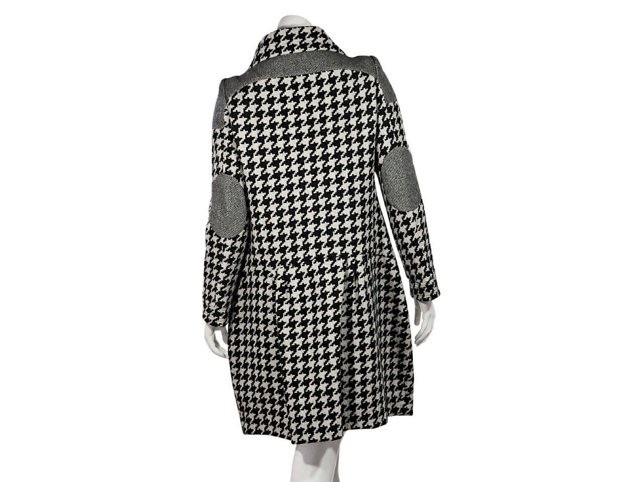 Black & White Stella McCartney Houndstooth Coat In Excellent Condition In New York, NY